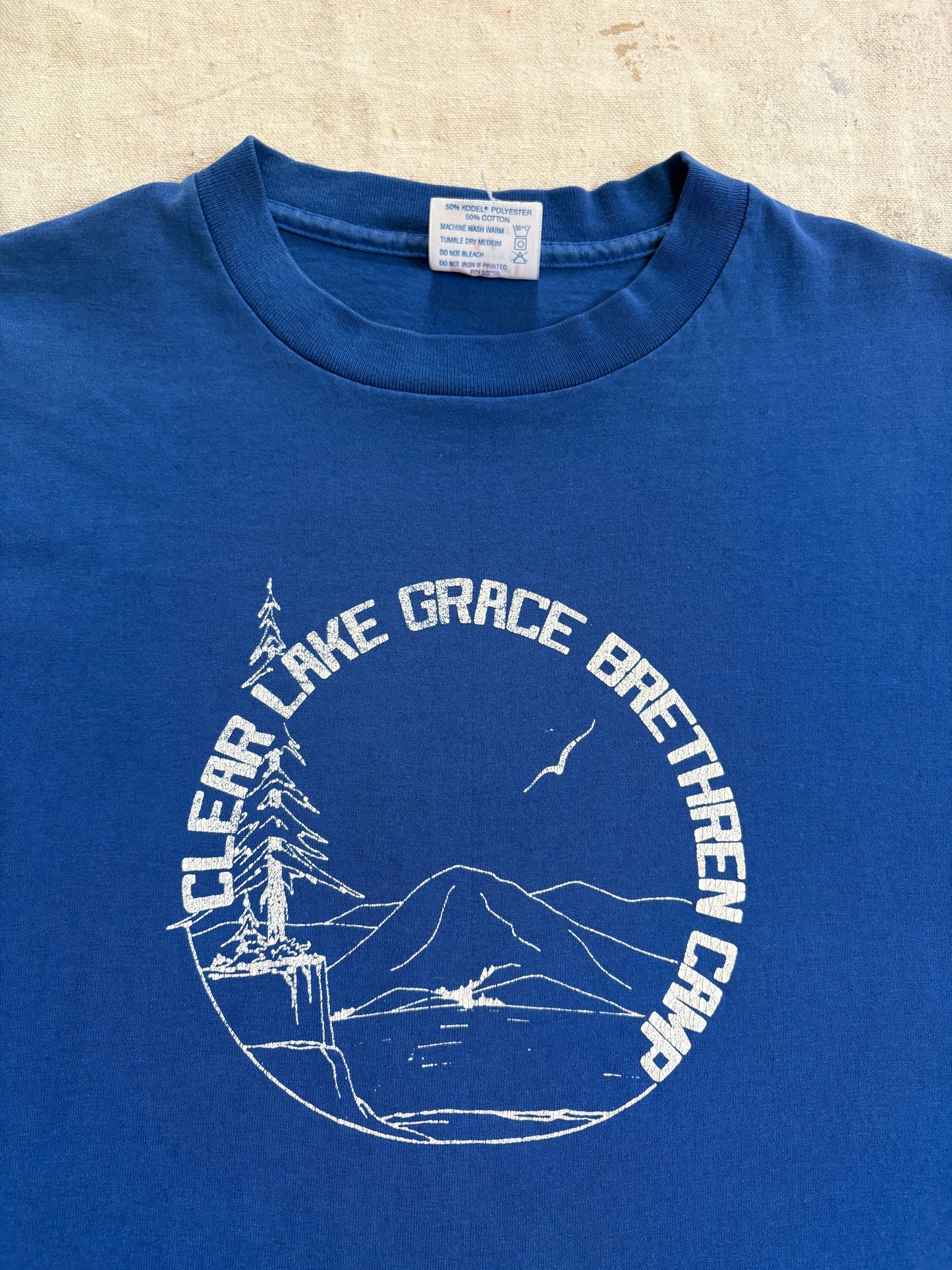 Vintage 80s Clear Lake Grave Brethren Camp Long Sleeve Tee