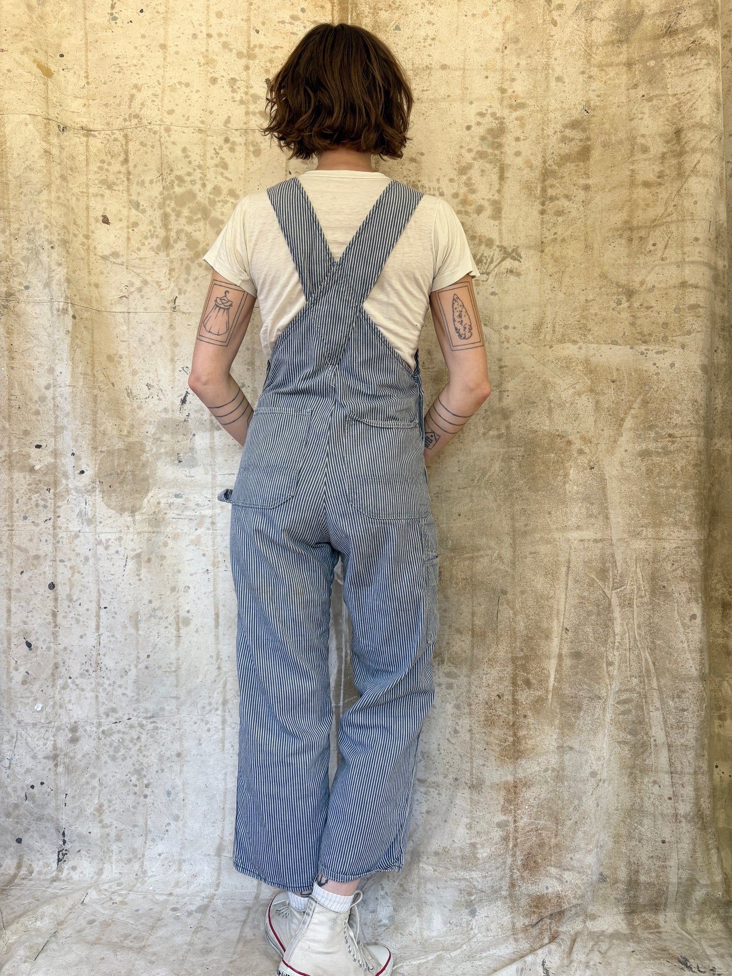 Vintage 70s Sears Hickory Stripe Overalls