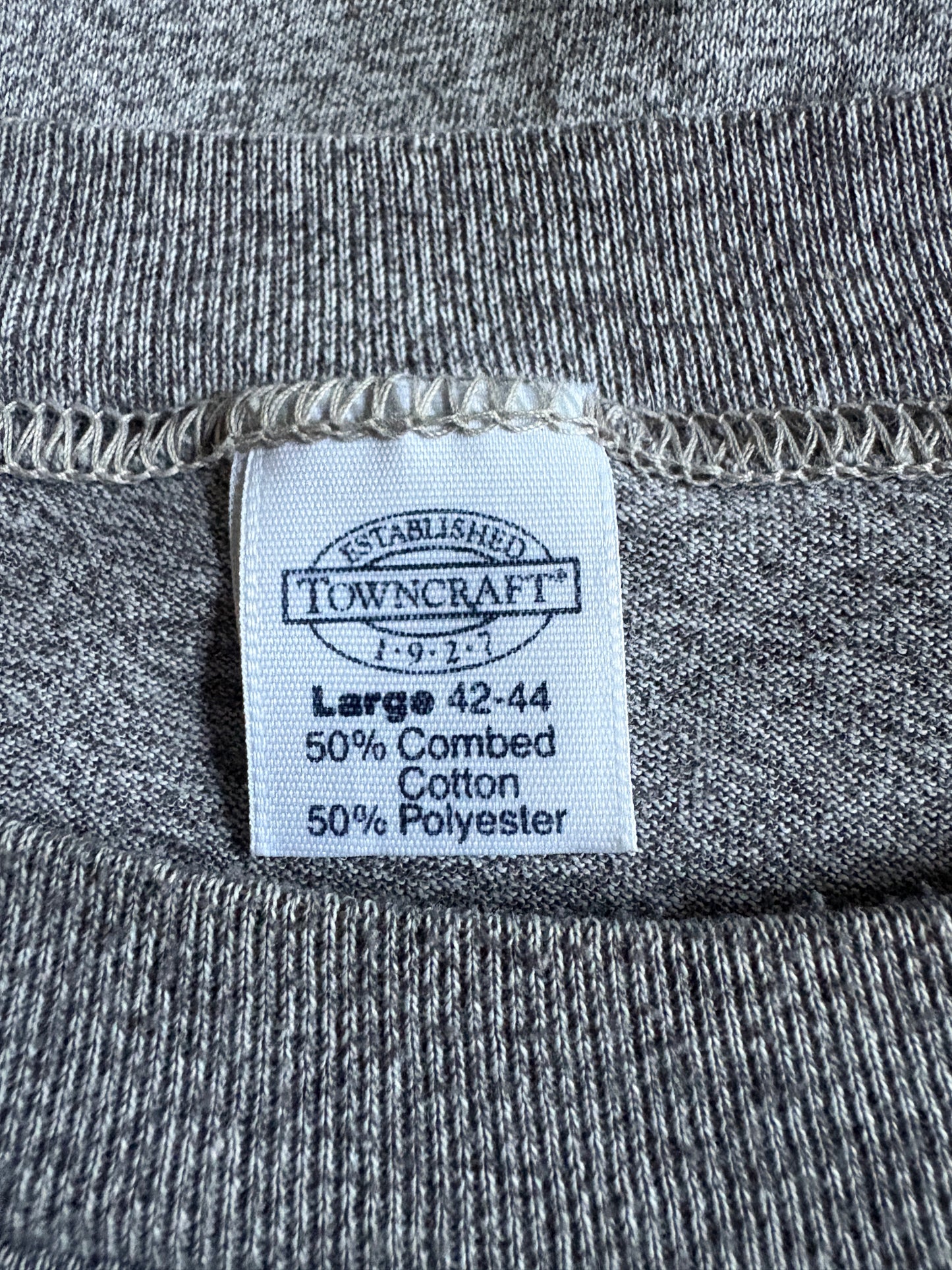 90s Blank Gray Pocket Tee Long Sleeve