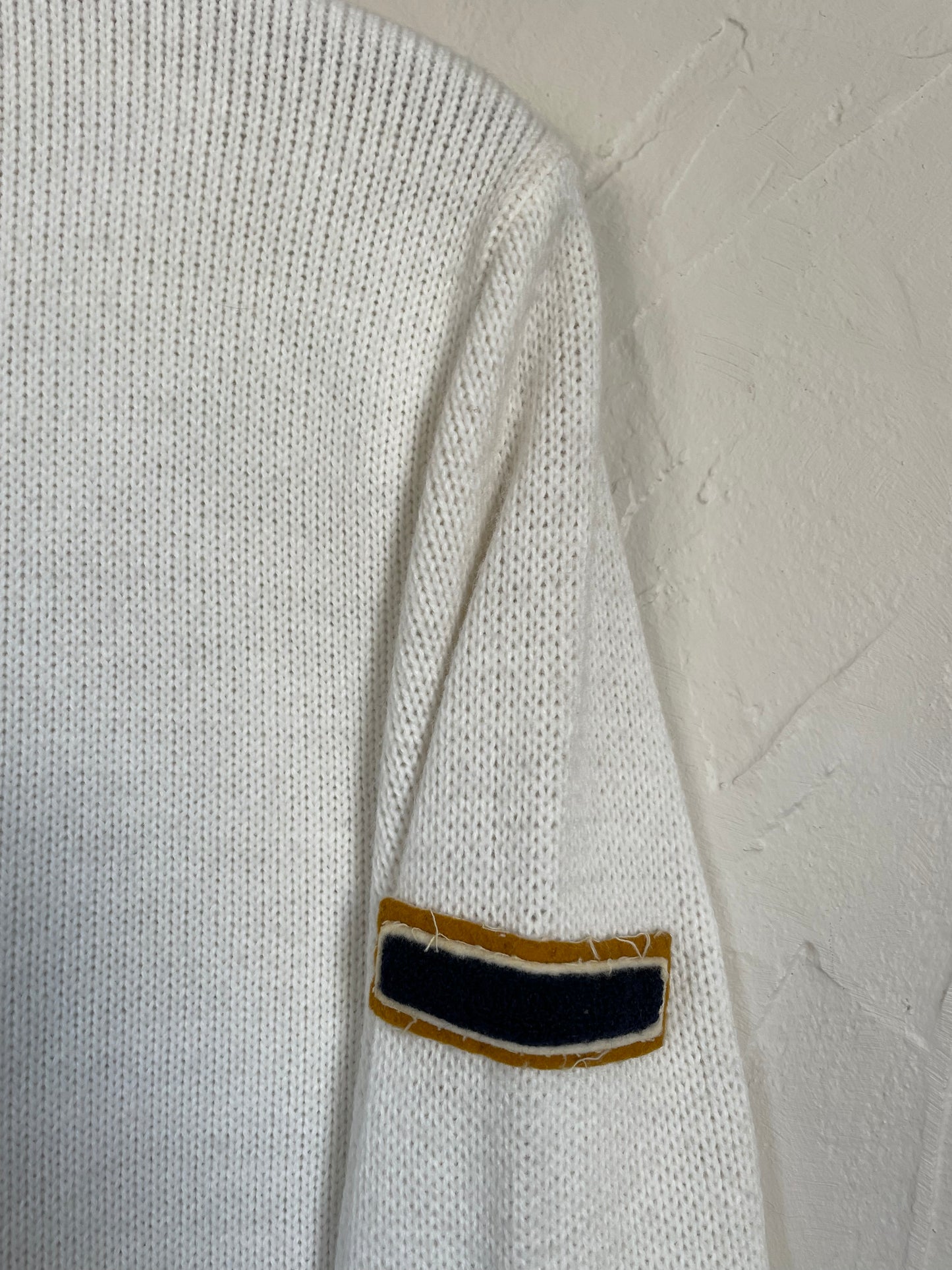 80s “C” White Varsity Sweater