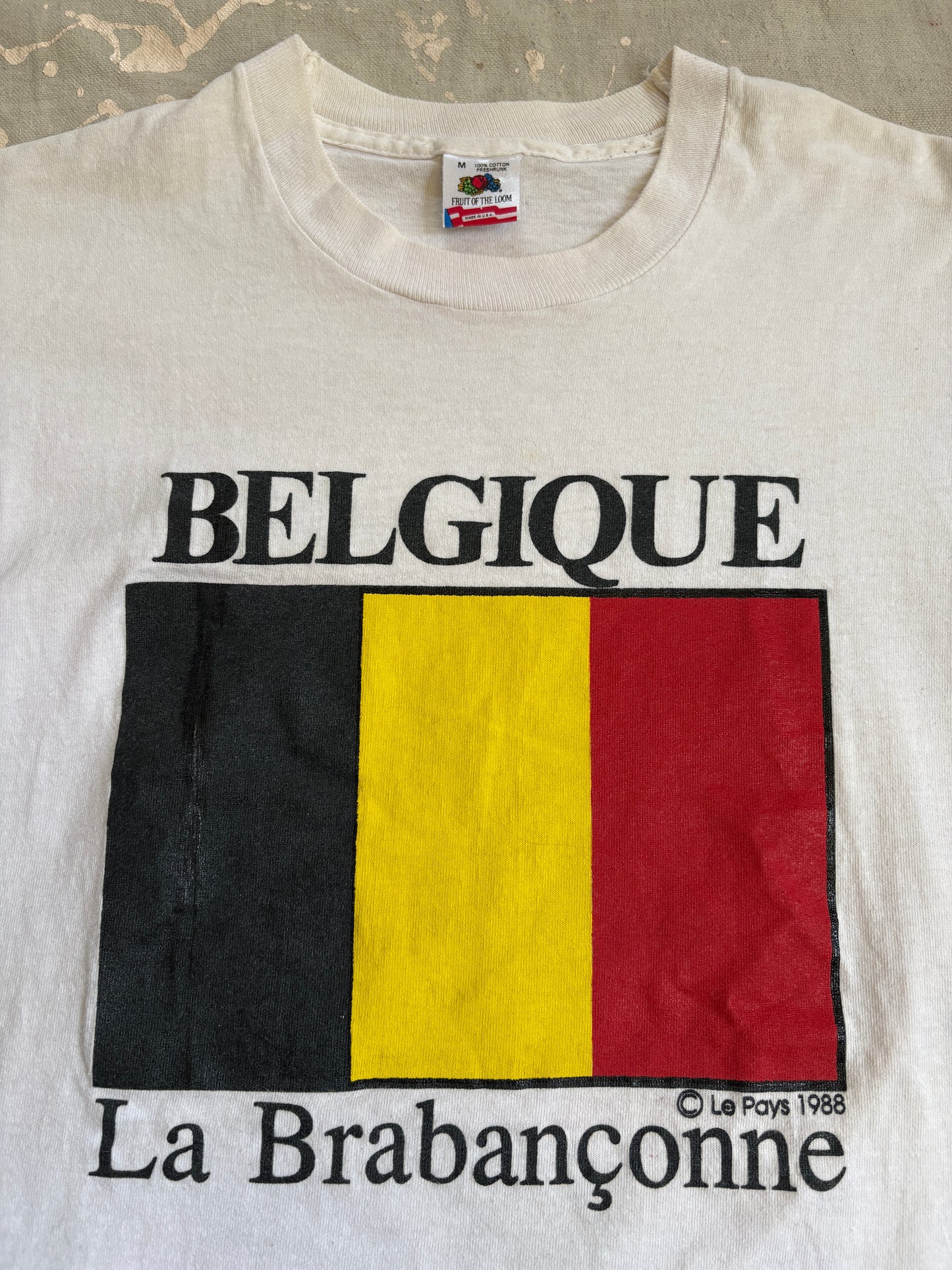 80s Belgique La Brabanconne, Belgium National Anthem Tee