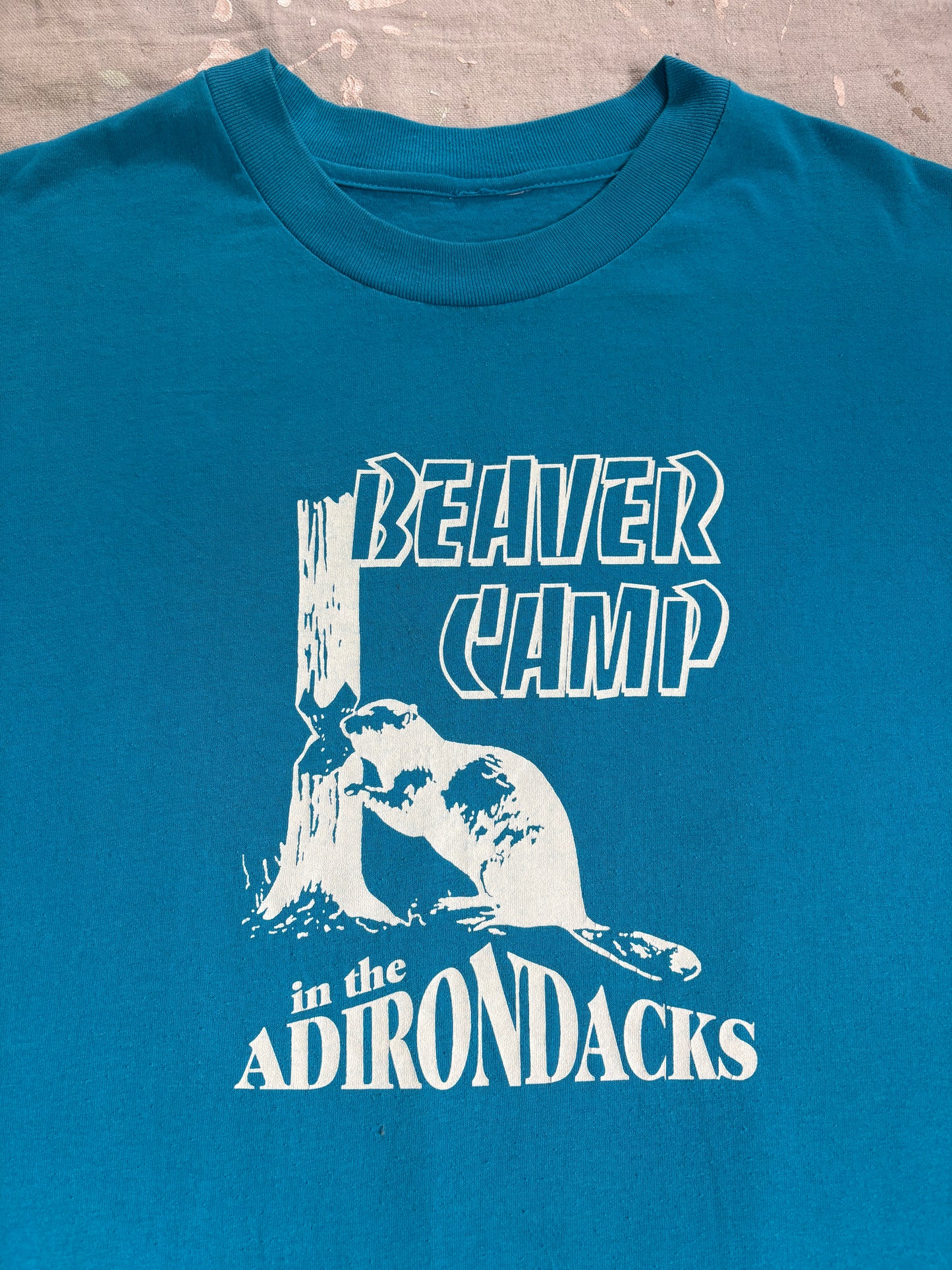 Vintage 90s/Y2K Beaver Camp In The Adirondacks New York Tee