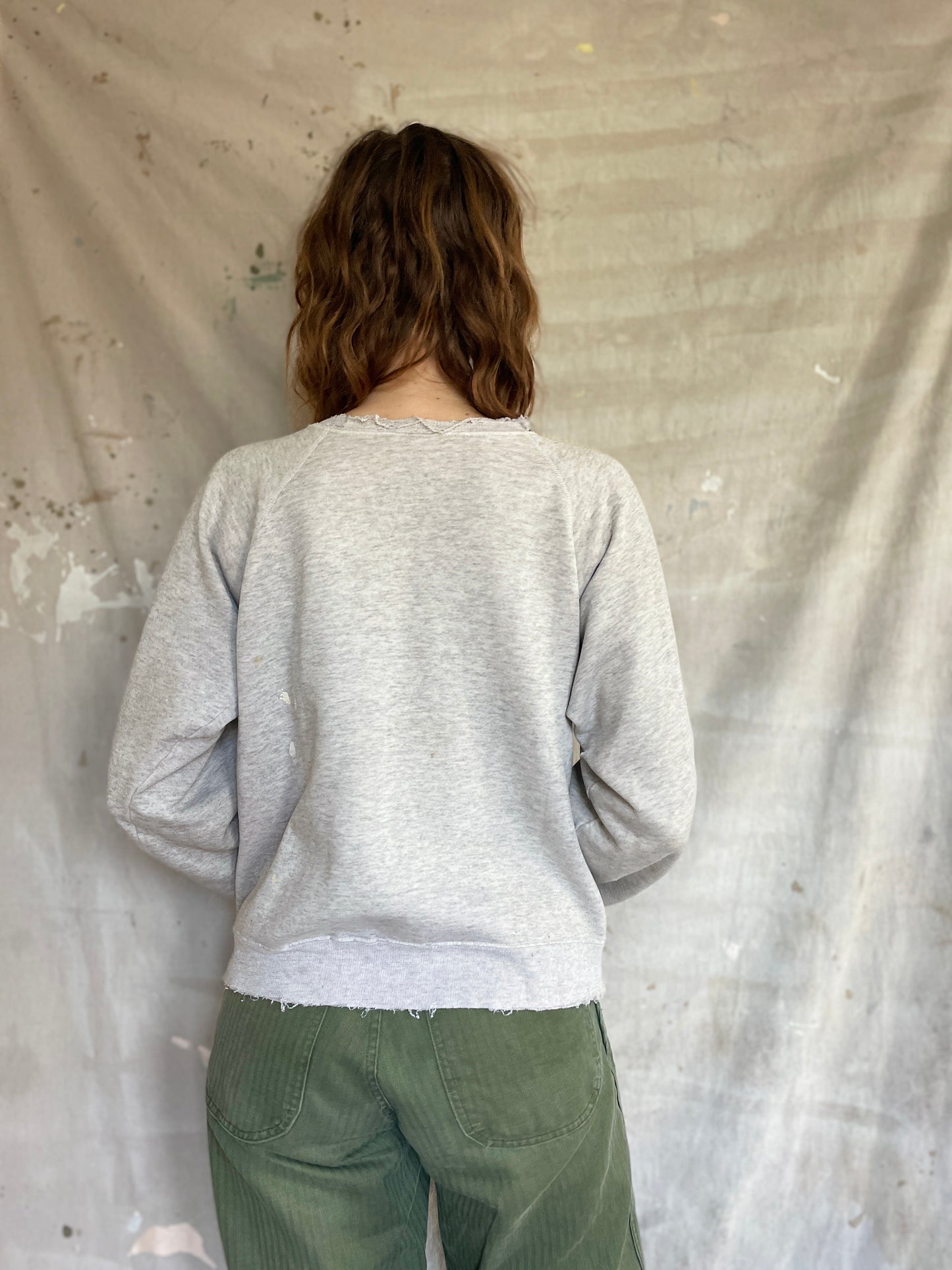 80s Blank Heather Grey Sweatshirt