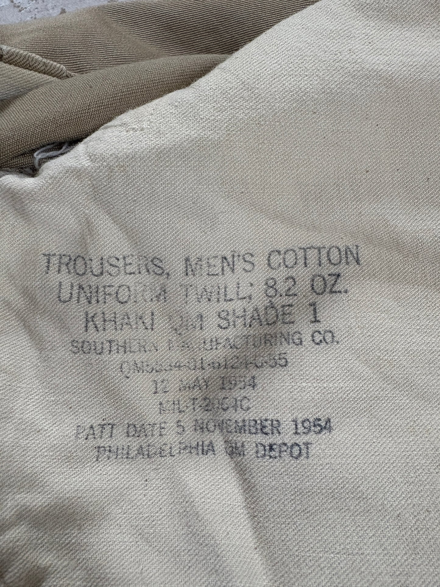 50s Military Khaki Trousers
