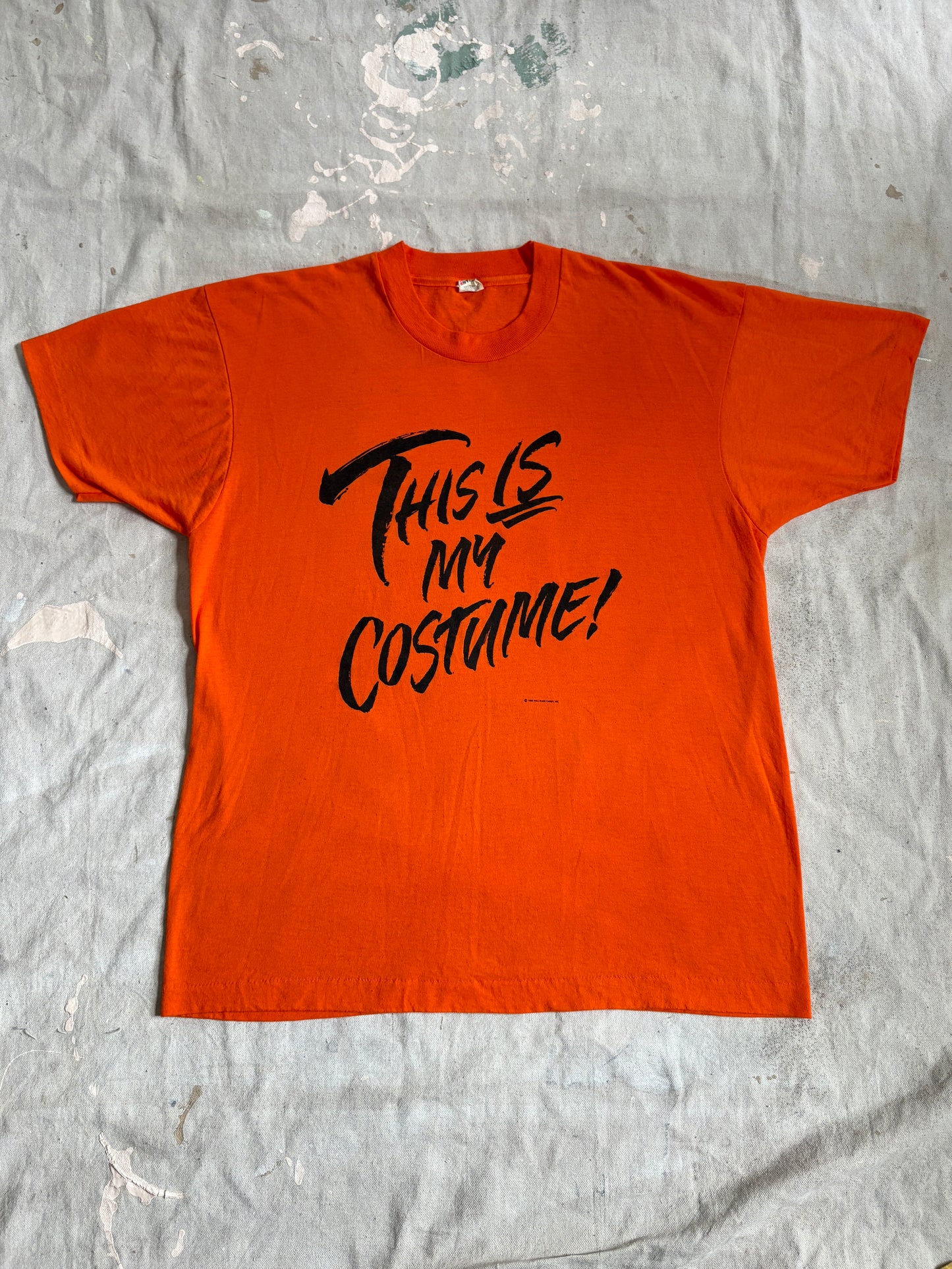 Vintage 80s This Is My Costume Halloween Tee