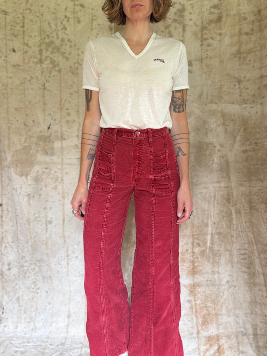 70s Wrangler Wide Leg Corduroy Pants