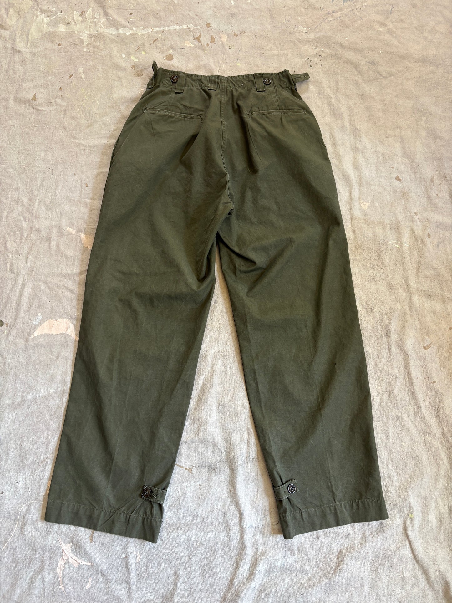 Vintage 50s US Military Cotton Field Trousers Pants