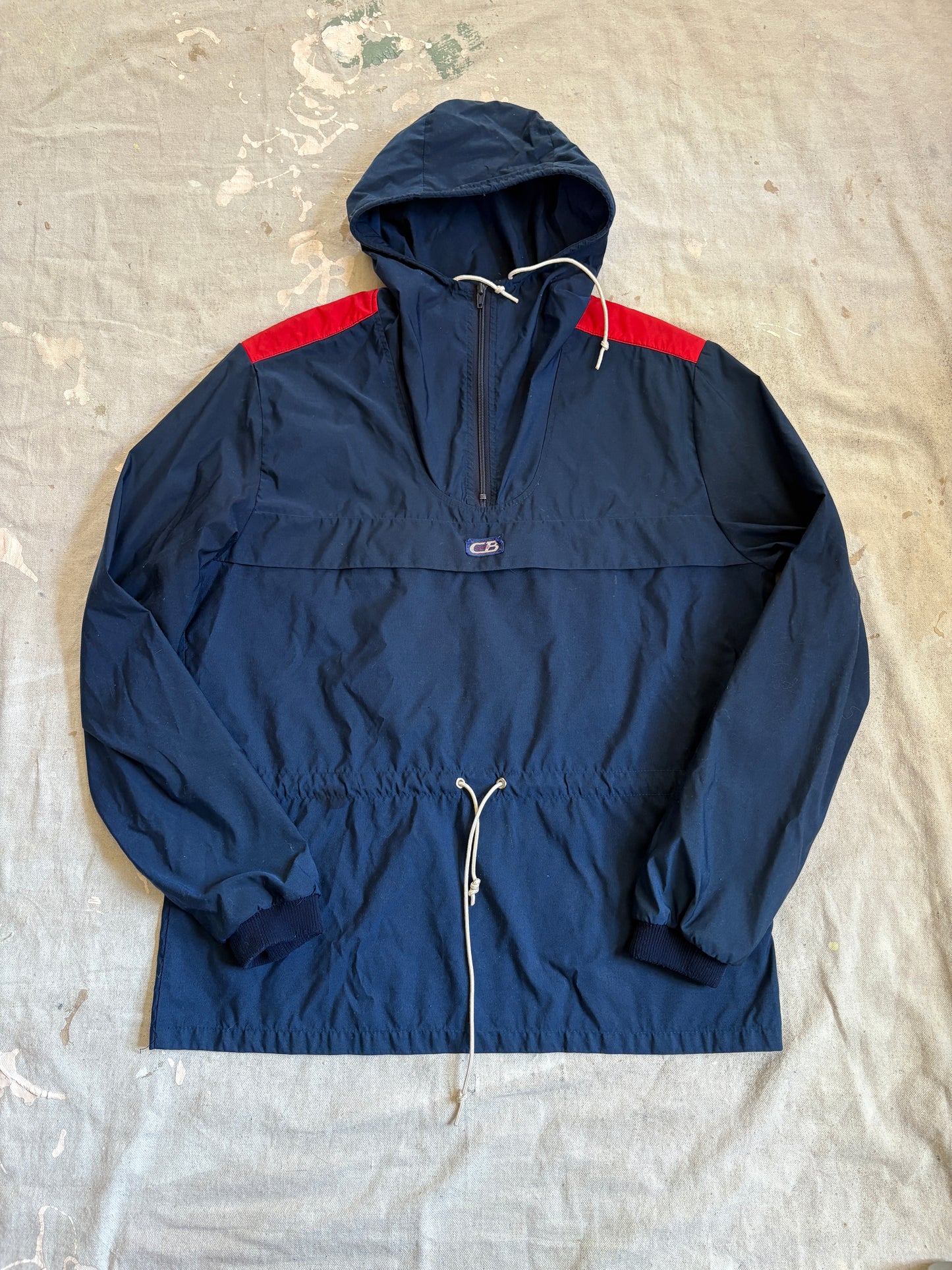 Vintage 80s Blue And Red Anorak Jacket