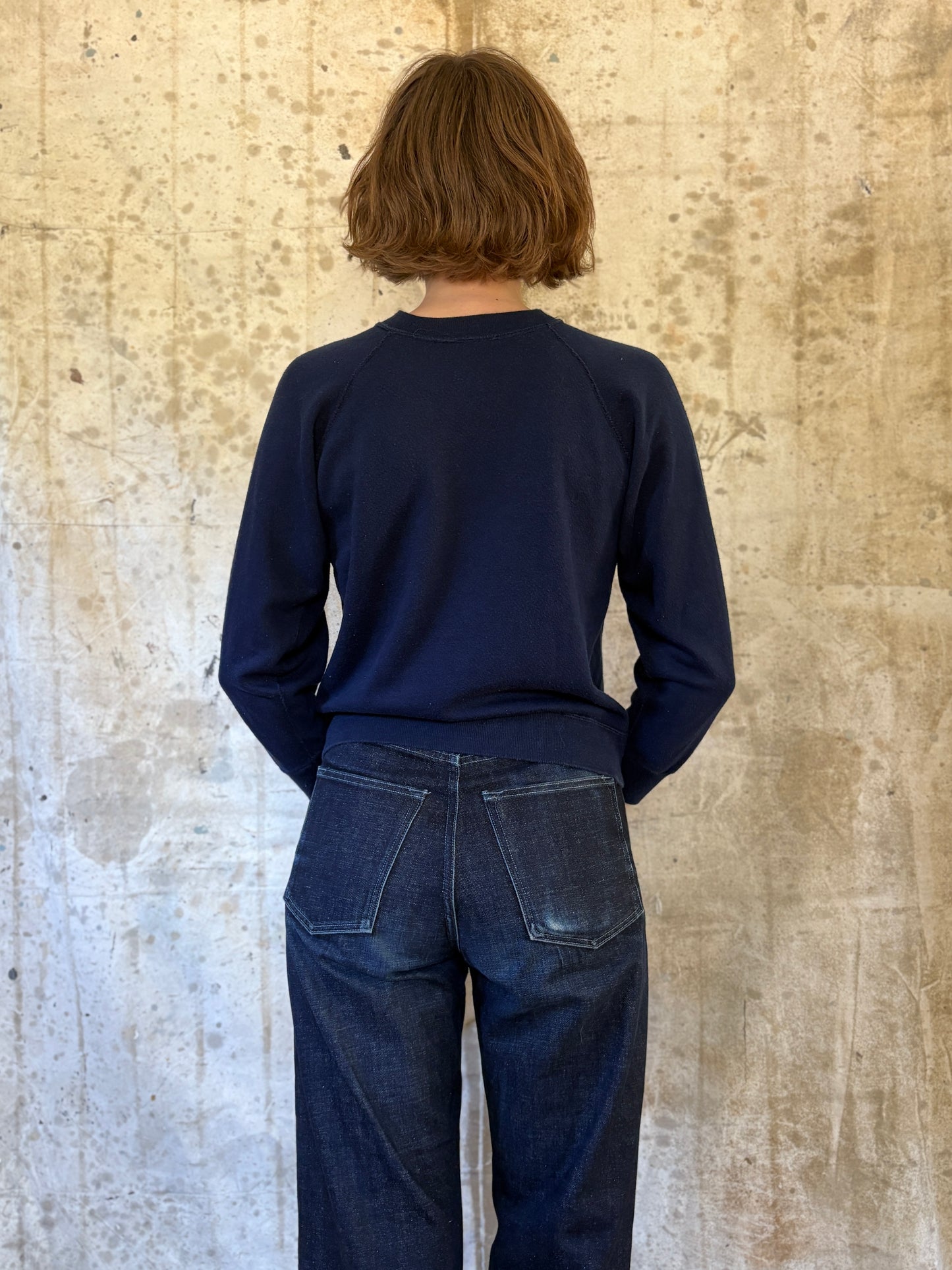Vintage 80s Skidmore College Flocked Sweatshirt