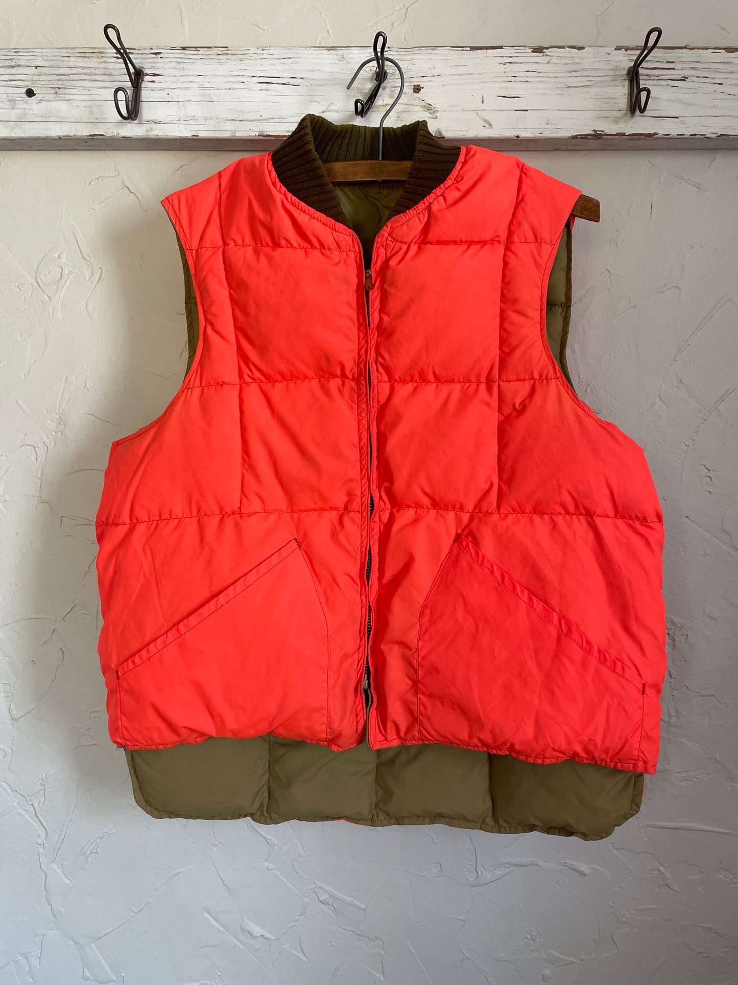 70s Reversible Hunting Puffer Vest