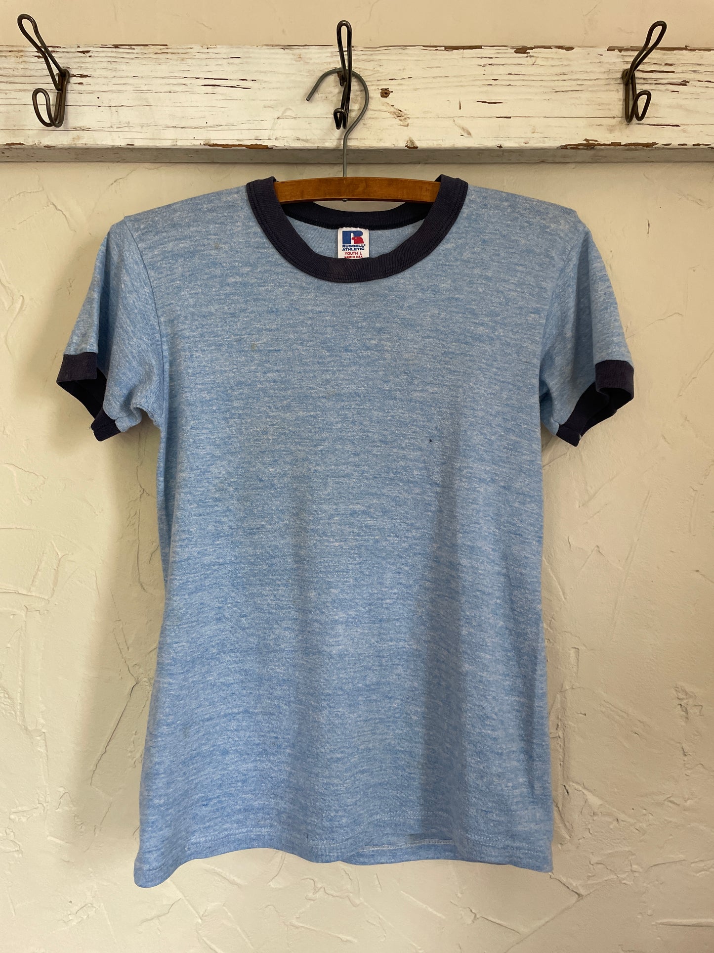 80s Blank Blue Ringer Tee