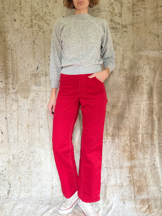 70s Red Lee Carpenter Painter Pants