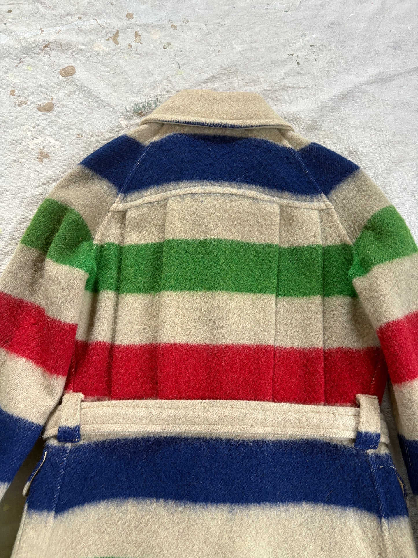 Vintage 30s Western Range Blanket Pea Coat