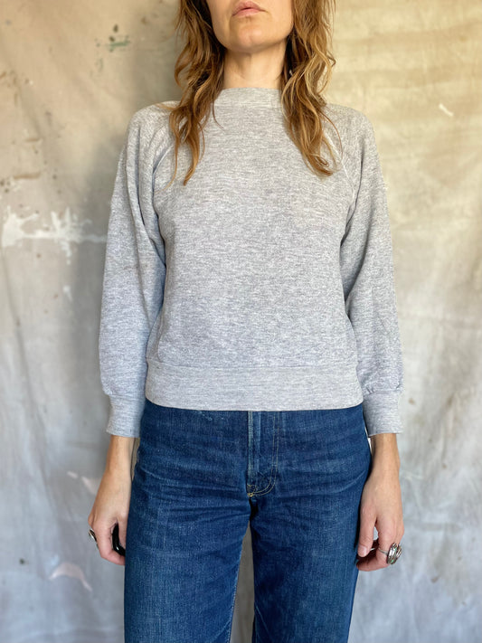 80s Blank Heather Grey Sweatshirt