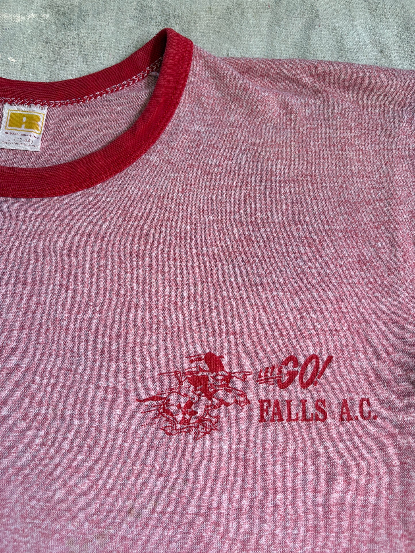 Vintage 70s Let’s Go Falls A.C. Ringer Tee