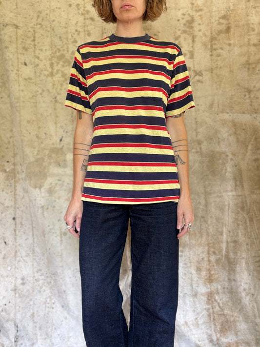 70s Striped Pocket Tee
