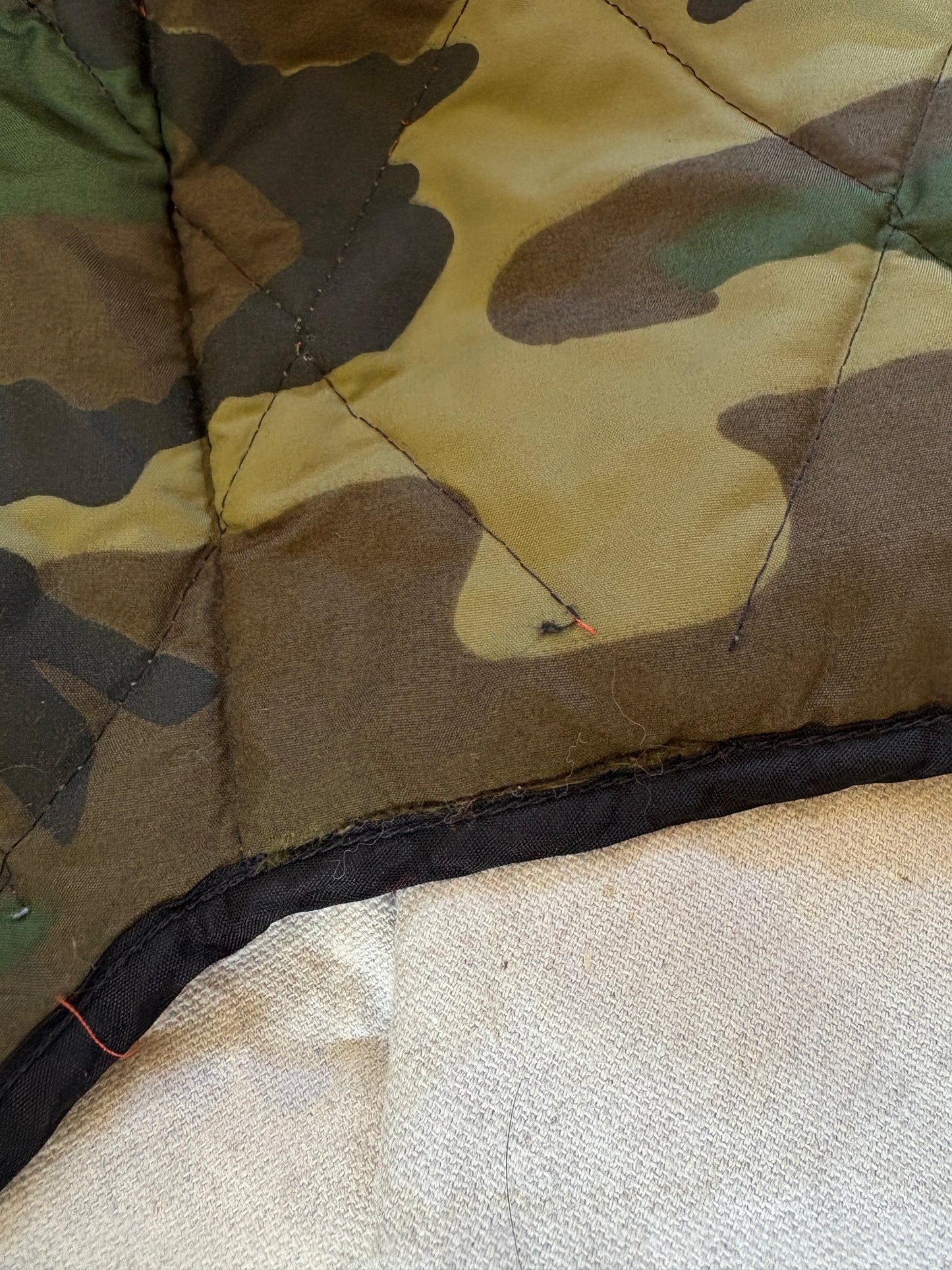 Vintage 80s Reversible Safety Orange Woodland Camo Hunting Vest