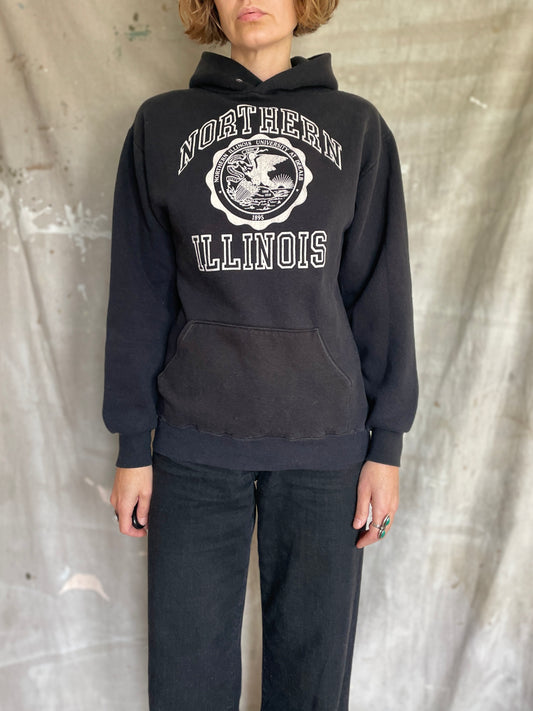 90s Flocked Northern Illinois Hoodie