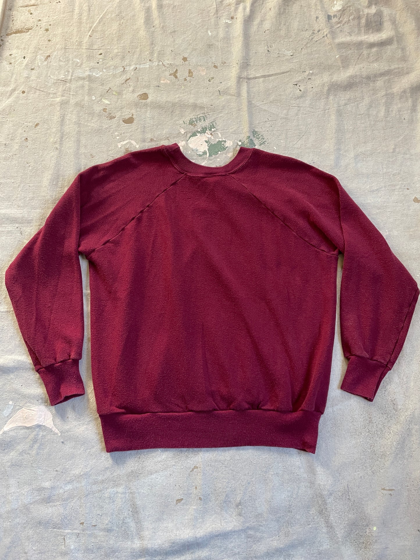 80s Blank Maroon Sweatshirt