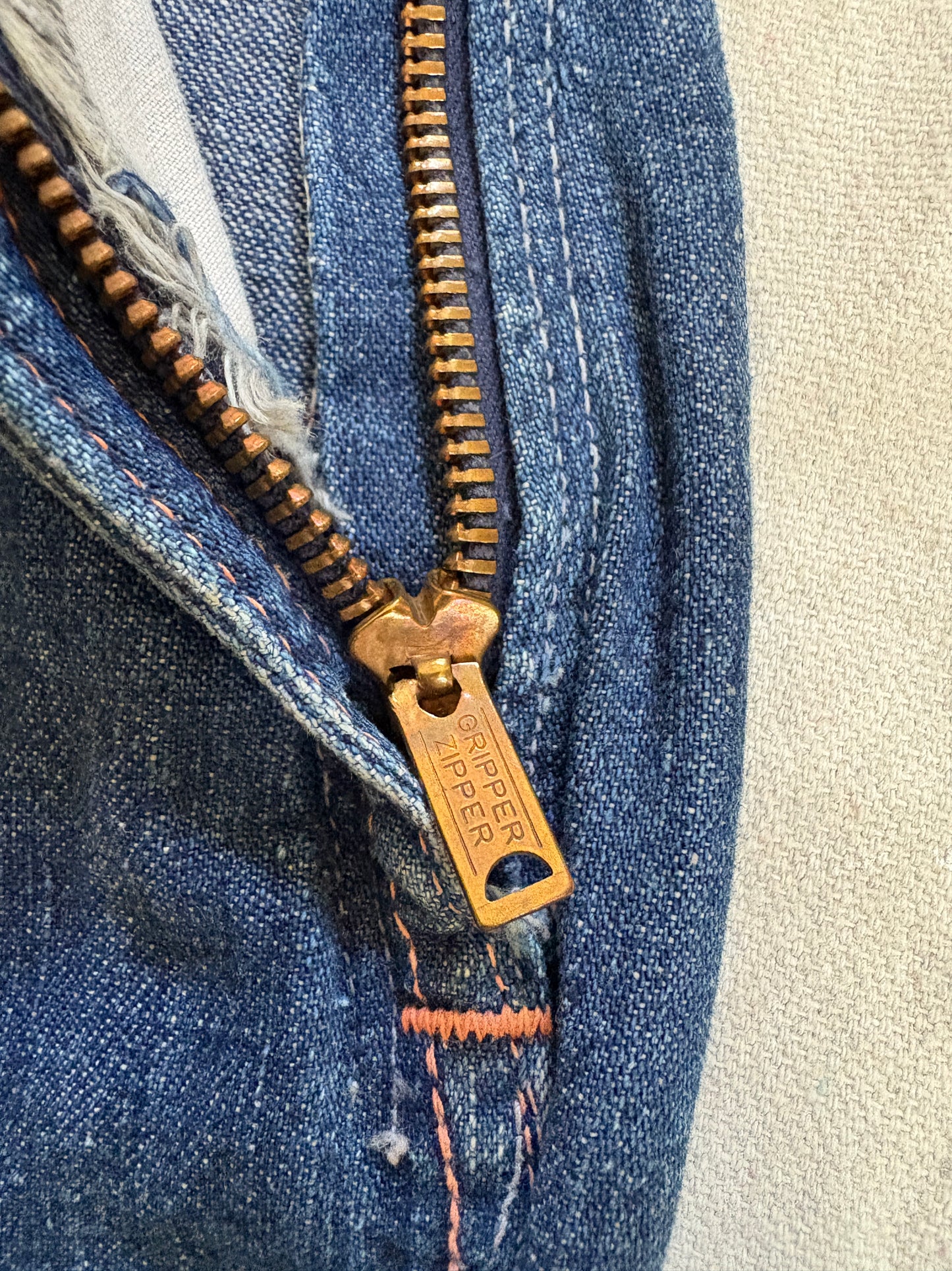 50s Blue Gem Side Zip Jeans