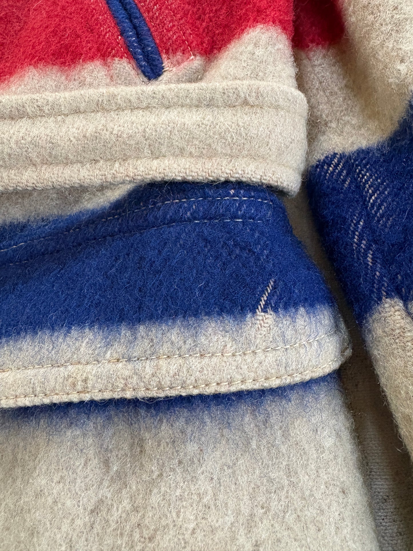 Vintage 30s Western Range Blanket Pea Coat