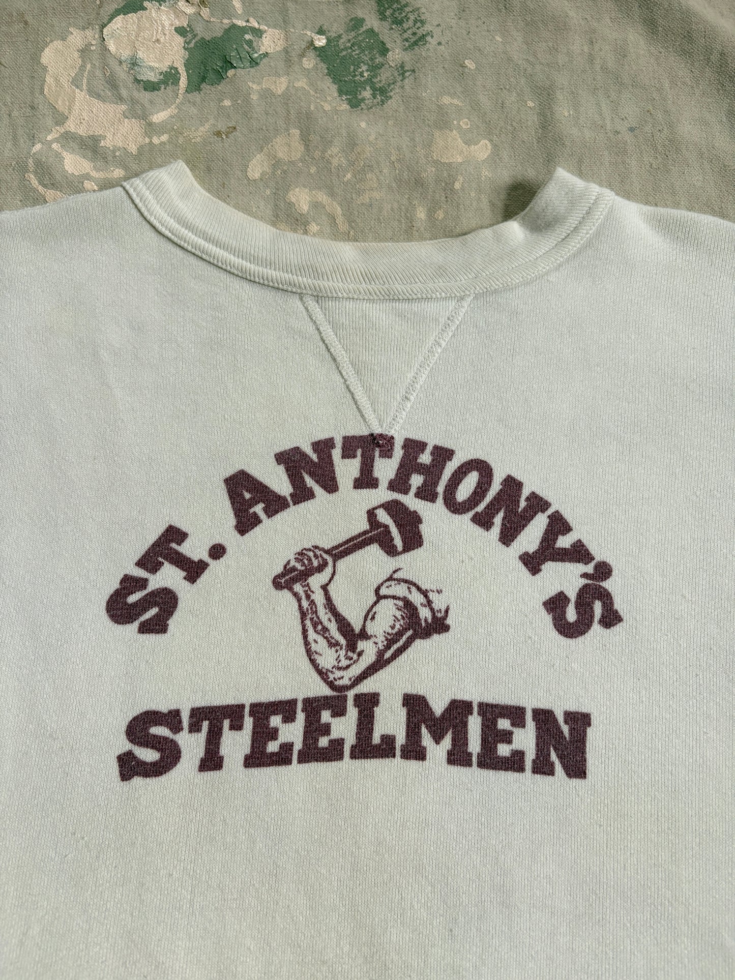 Vintage 50s St. Anthony Steelmen Single V Sweatshirt