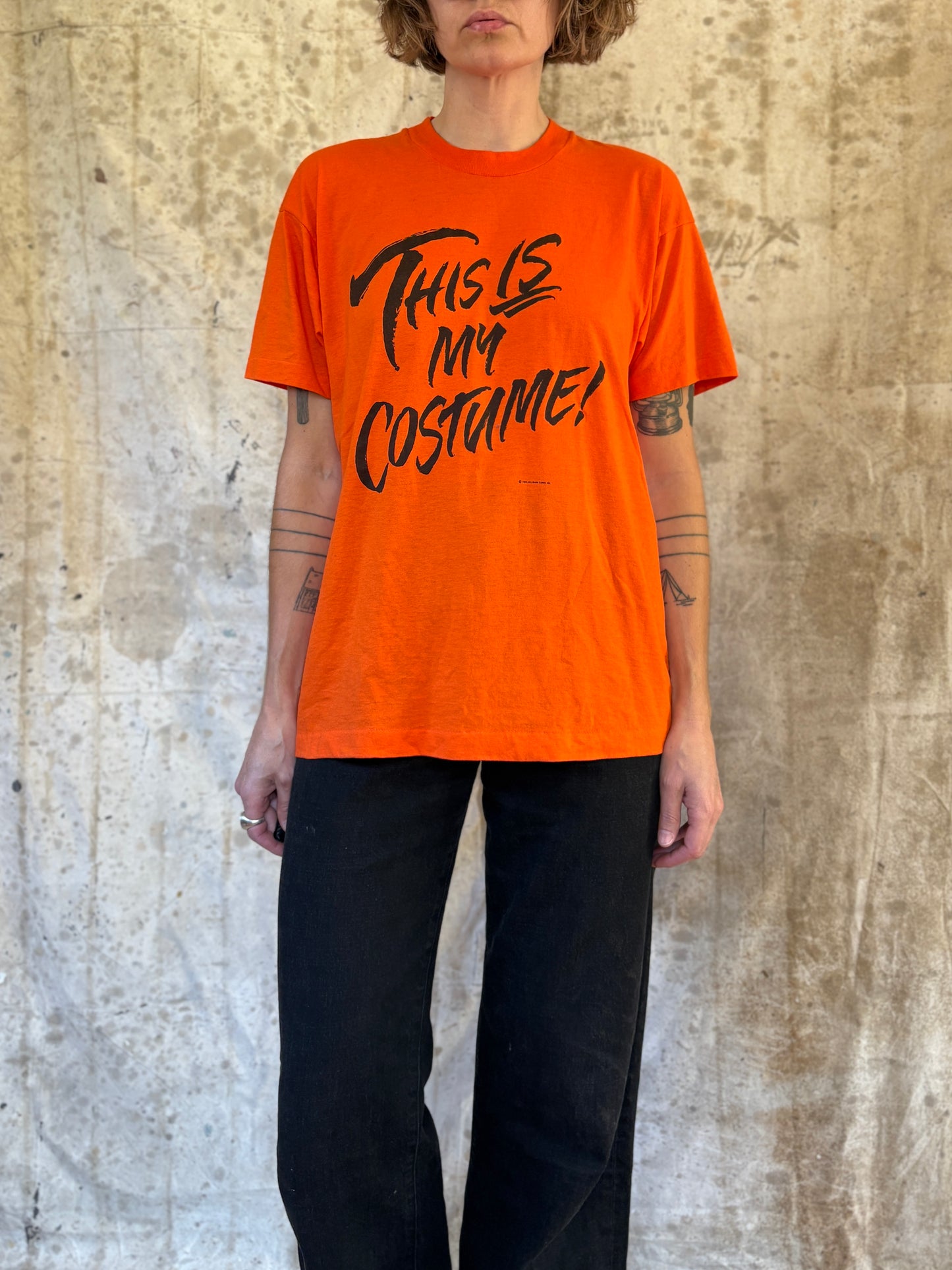 Vintage 80s This Is My Costume Halloween Tee