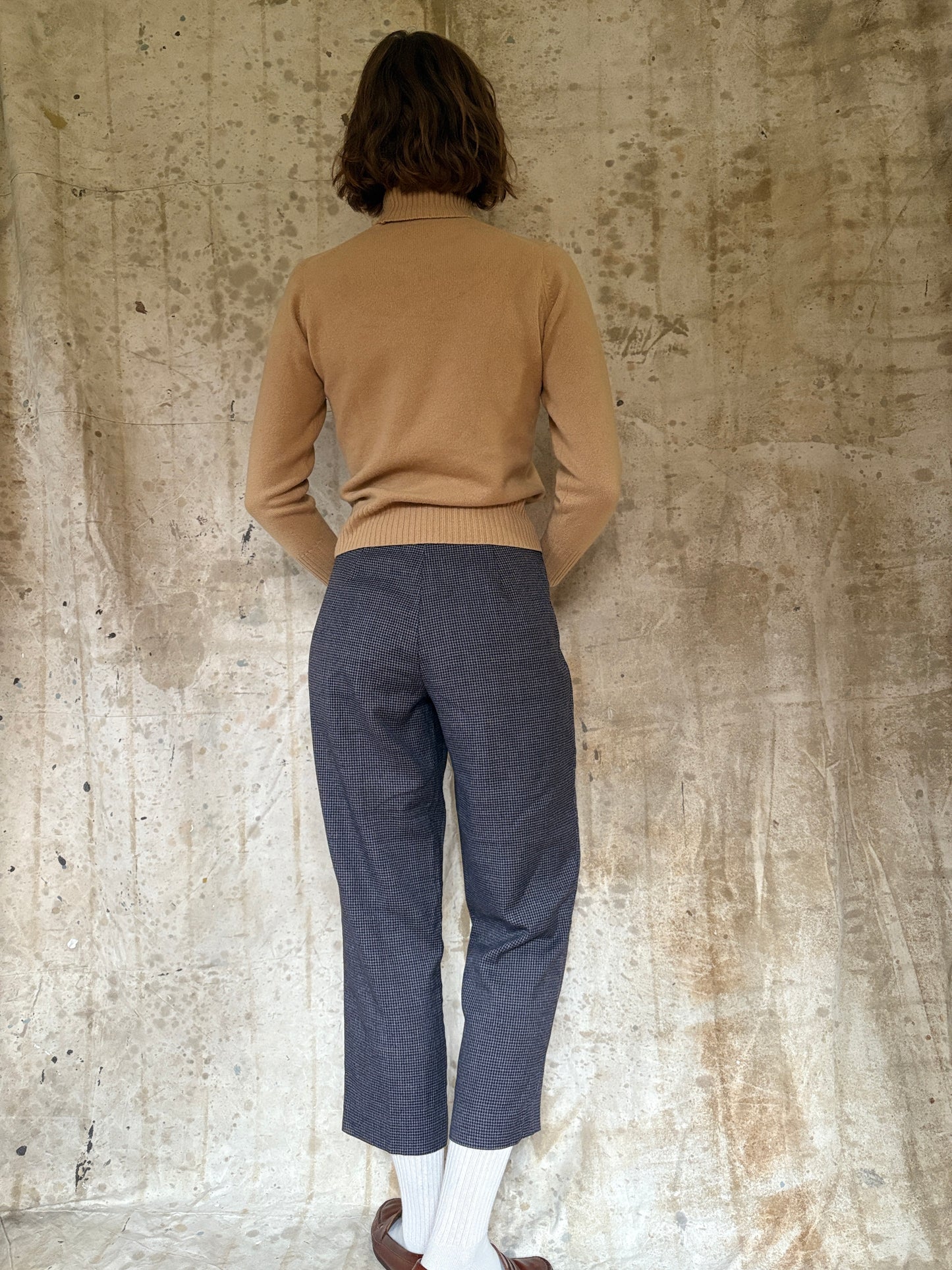 90s Pleated Houndstooth Slacks