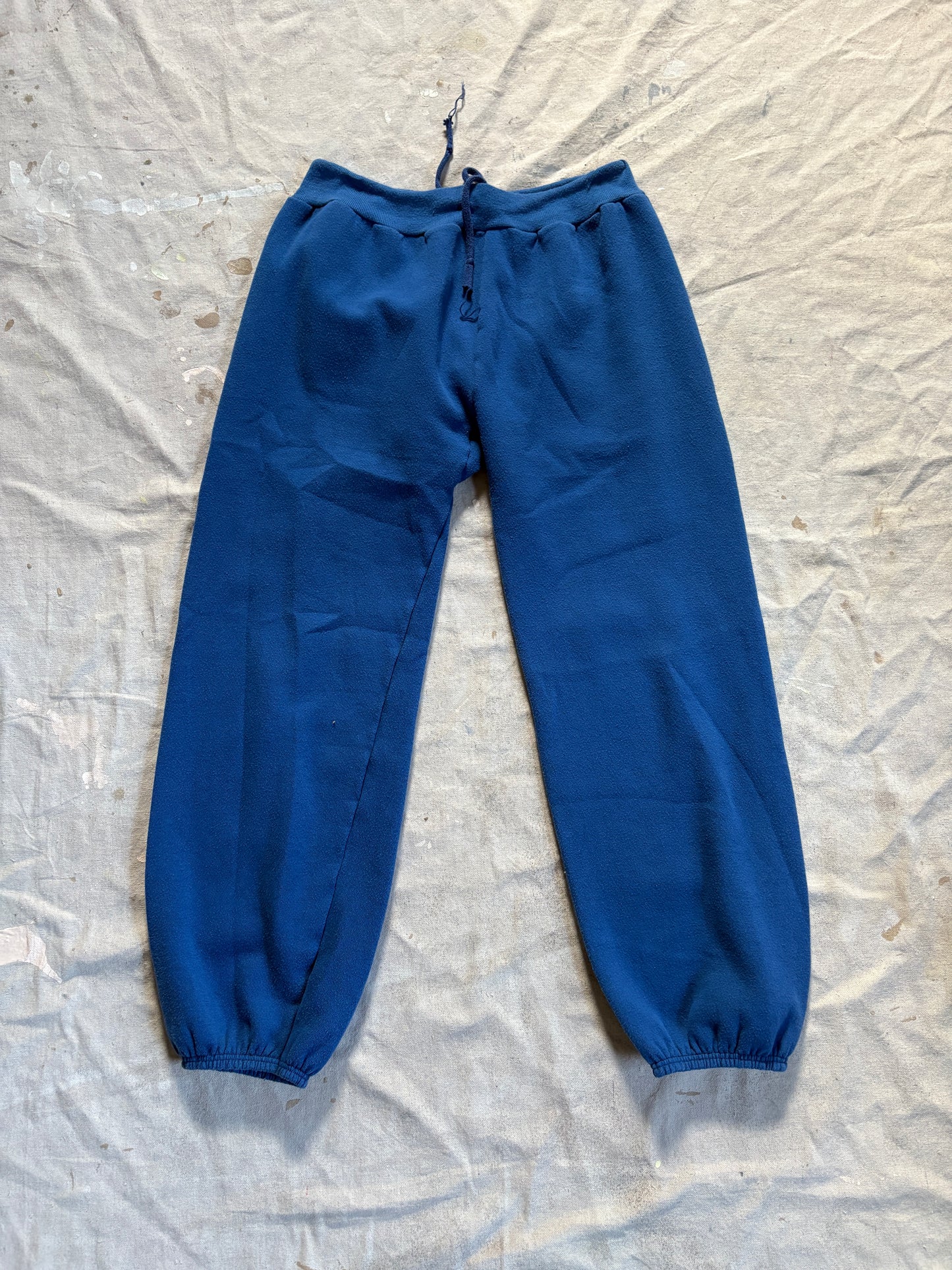 70s/80s Blank Blue Sweatshirt Sweatpants 2pc Set