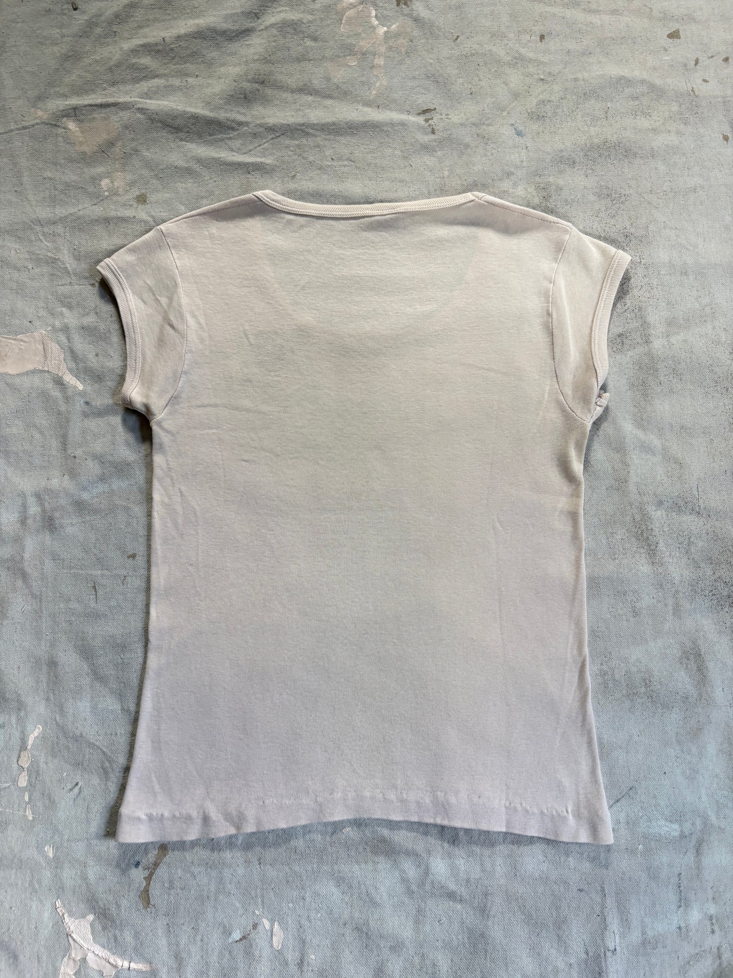 Vintage 70s Rosemary Hand Painted French Cut Tee