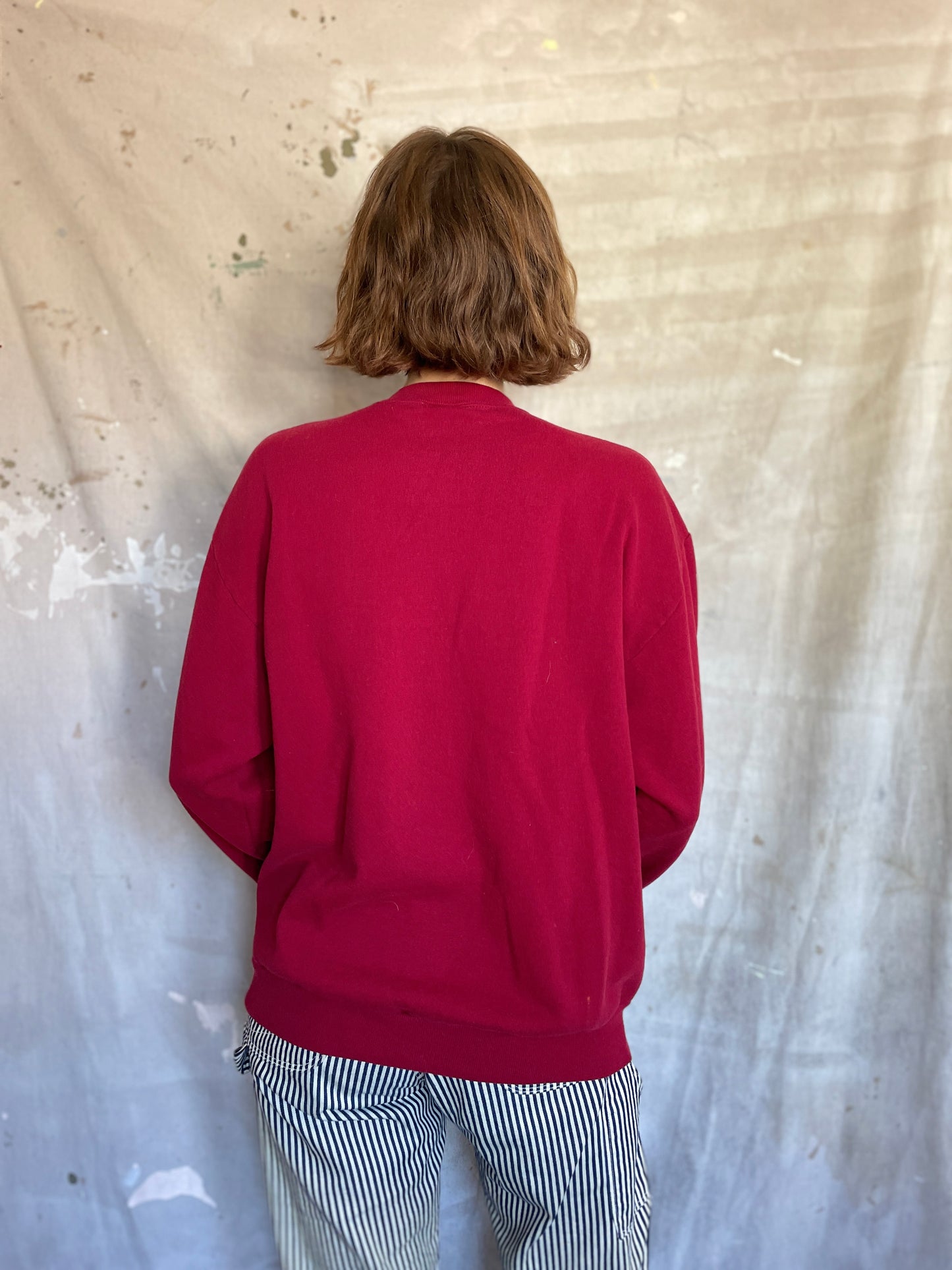 90s Blank Maroon Sweatshirt