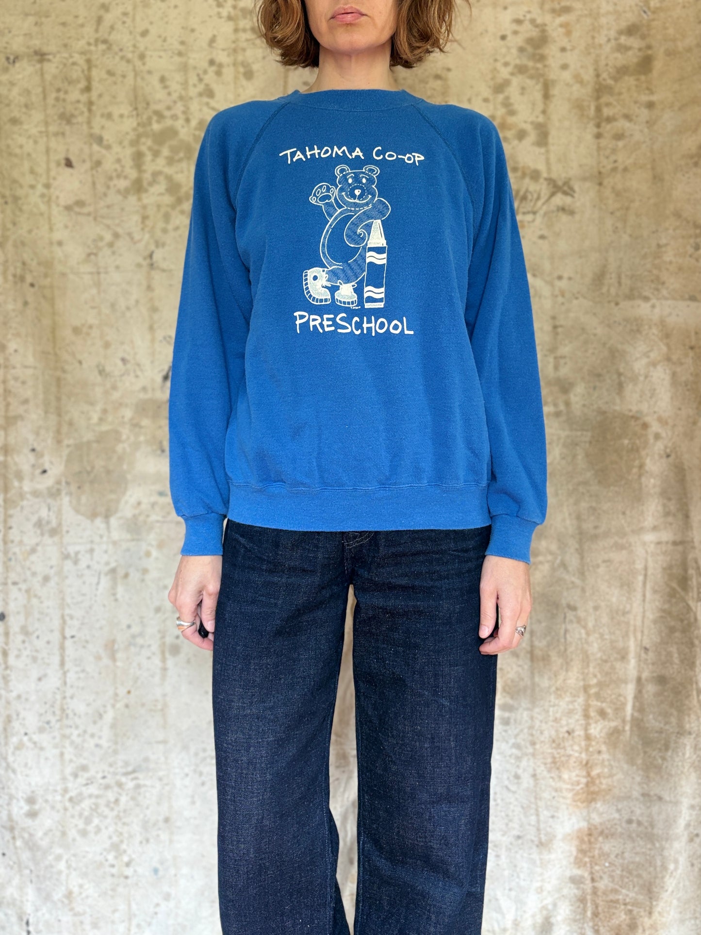 Vintage 80s Tahoma WA Co-op Preschool Sweatshirt
