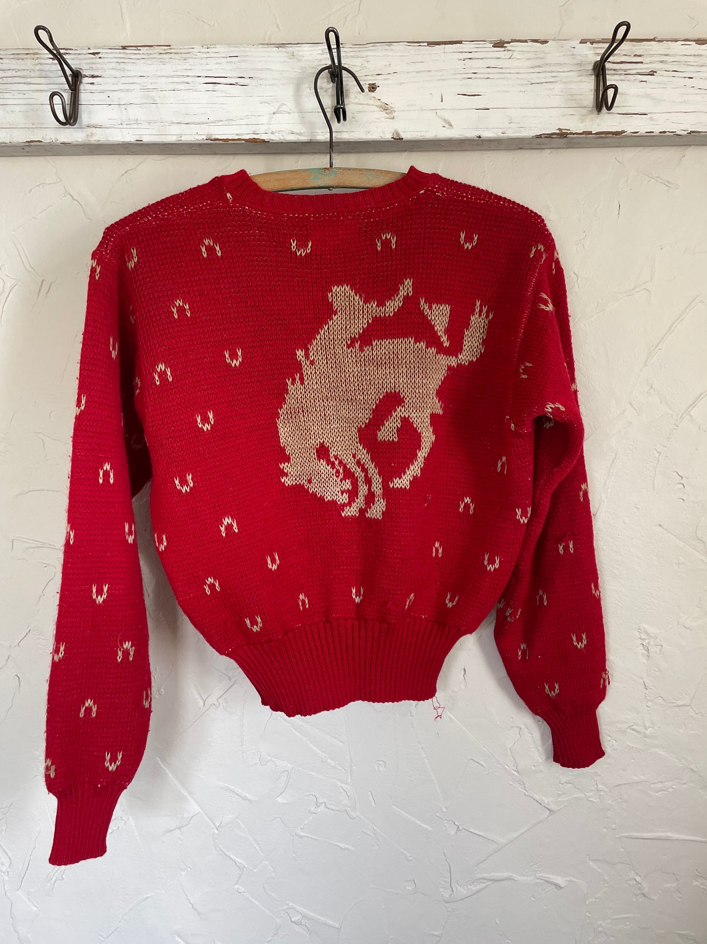 40s Jantzen Bucking Bronco Novelty Sweater