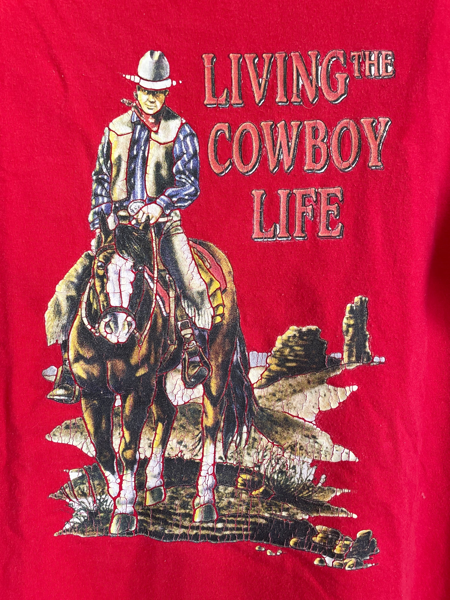 90s Living The Cowboy Life Tee