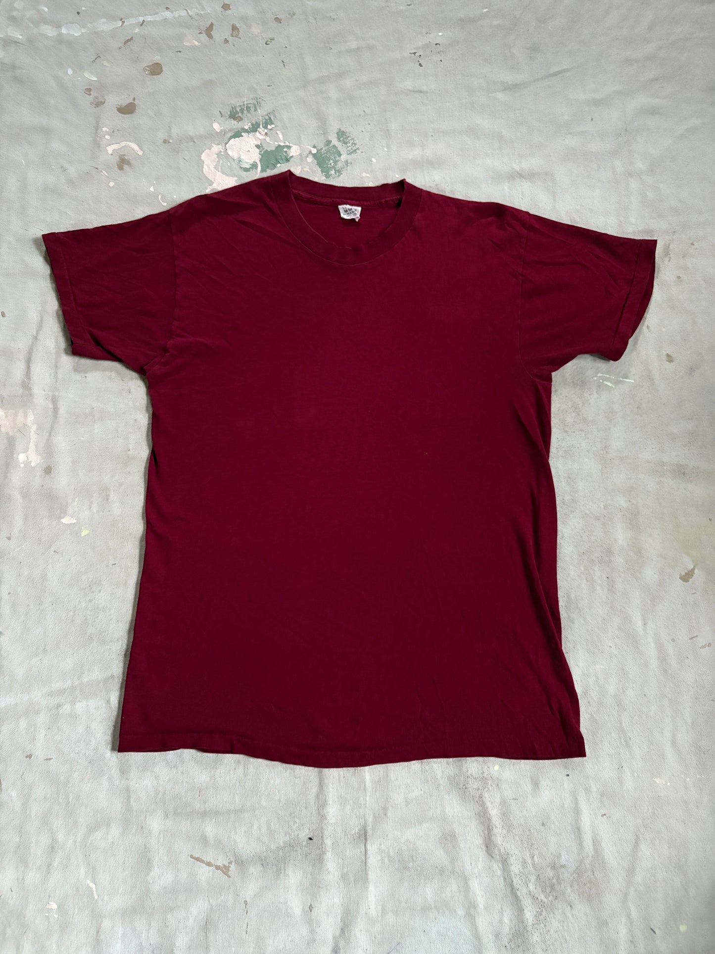 80s Blank Maroon Tee