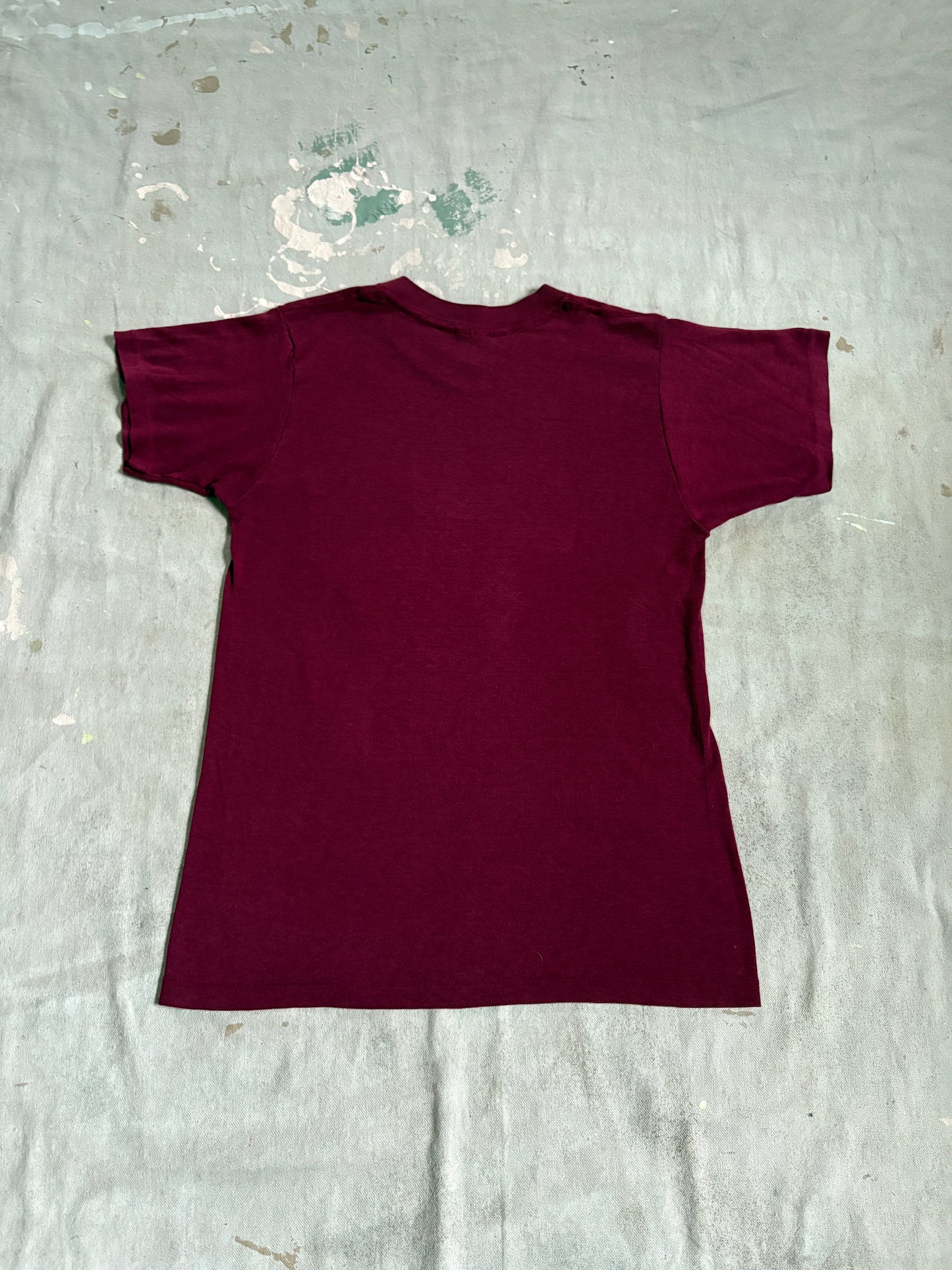 80s Blank Maroon Pocket Tee