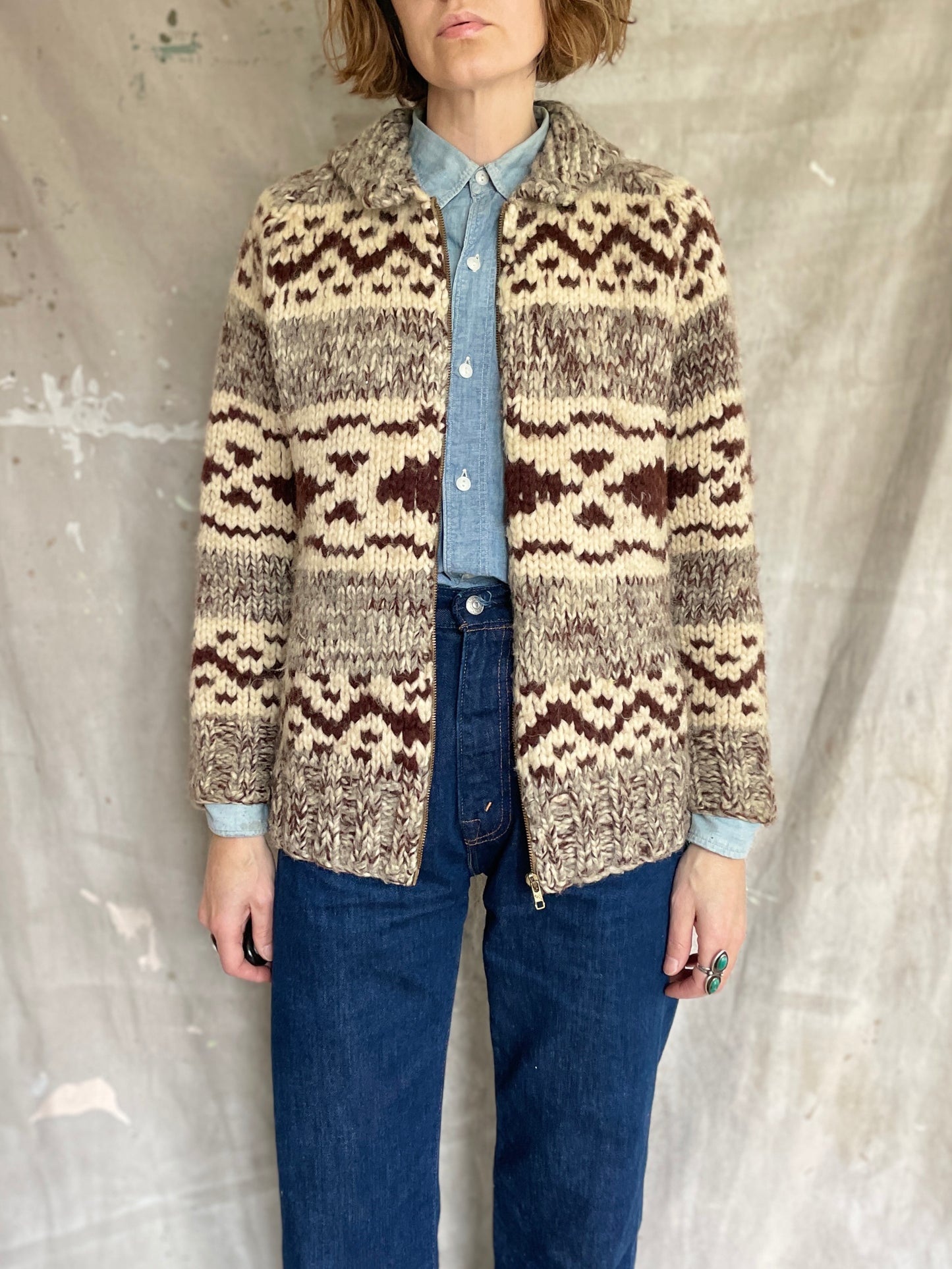 70s Cowichan Style Sweater