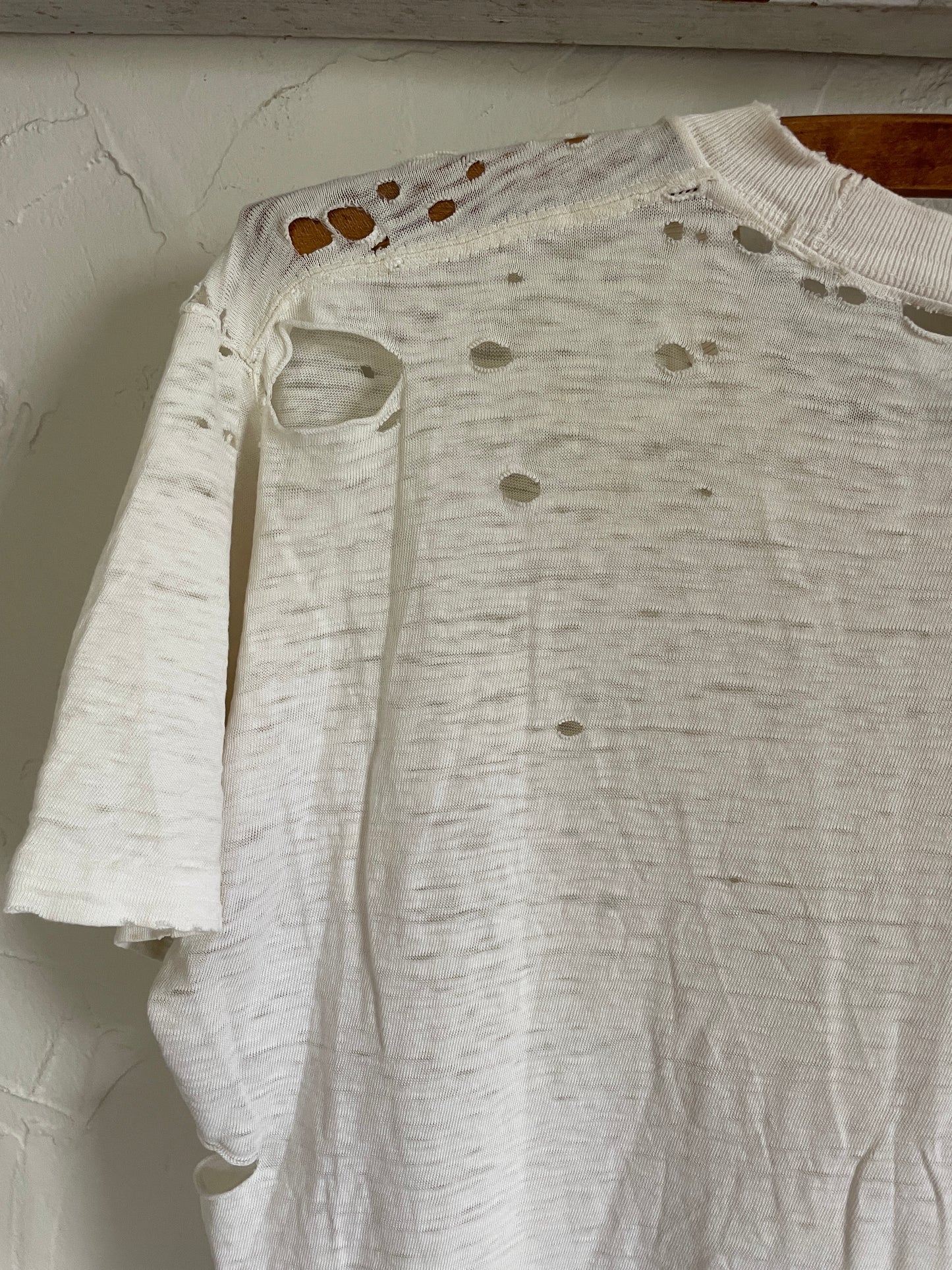 60s BVD Thrashed Blank White Tee