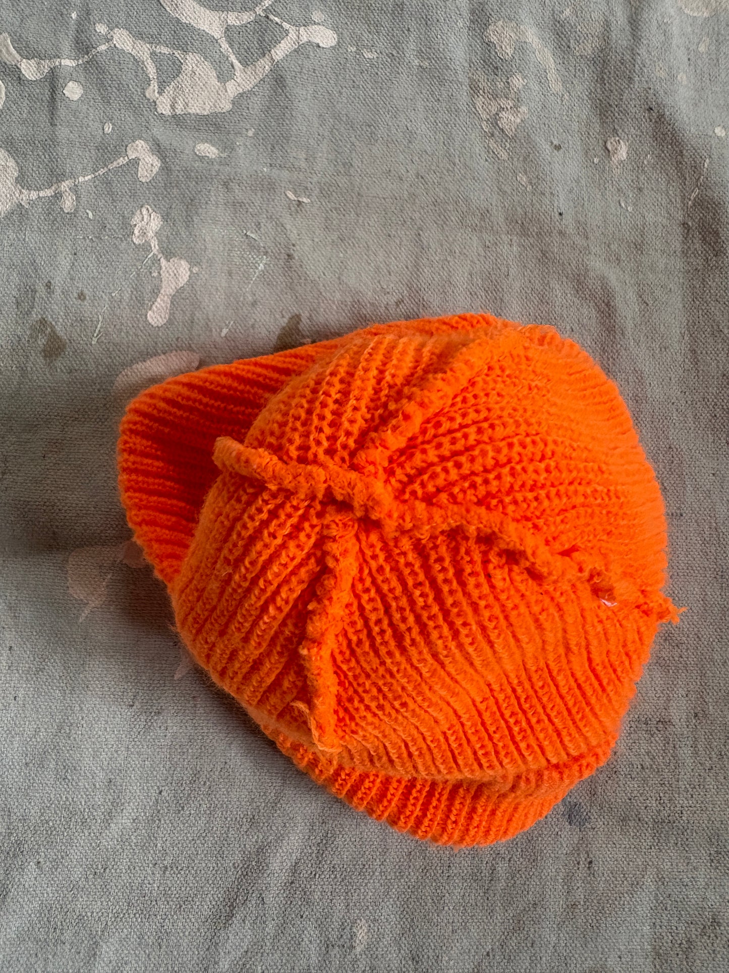 Vintage Safety Orange Watch Cap