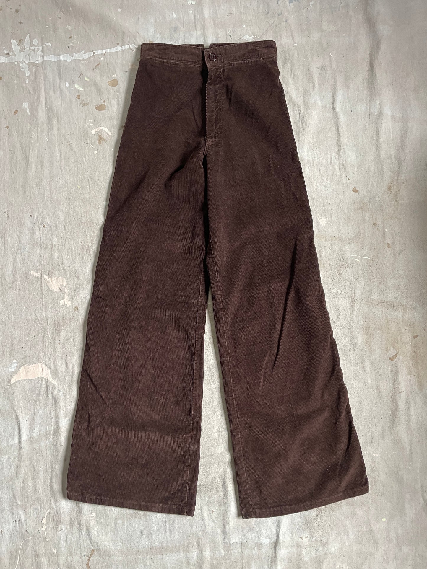 70s Wrangler Brown Wide Leg Corduroy Pants