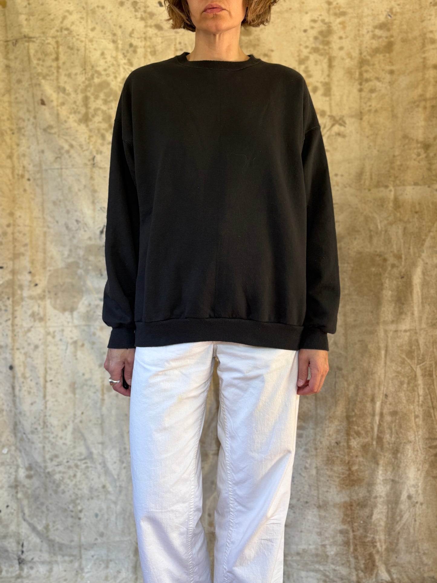 Vintage 90s Blank Black Sweatshirt