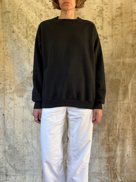 Vintage 90s Blank Black Sweatshirt