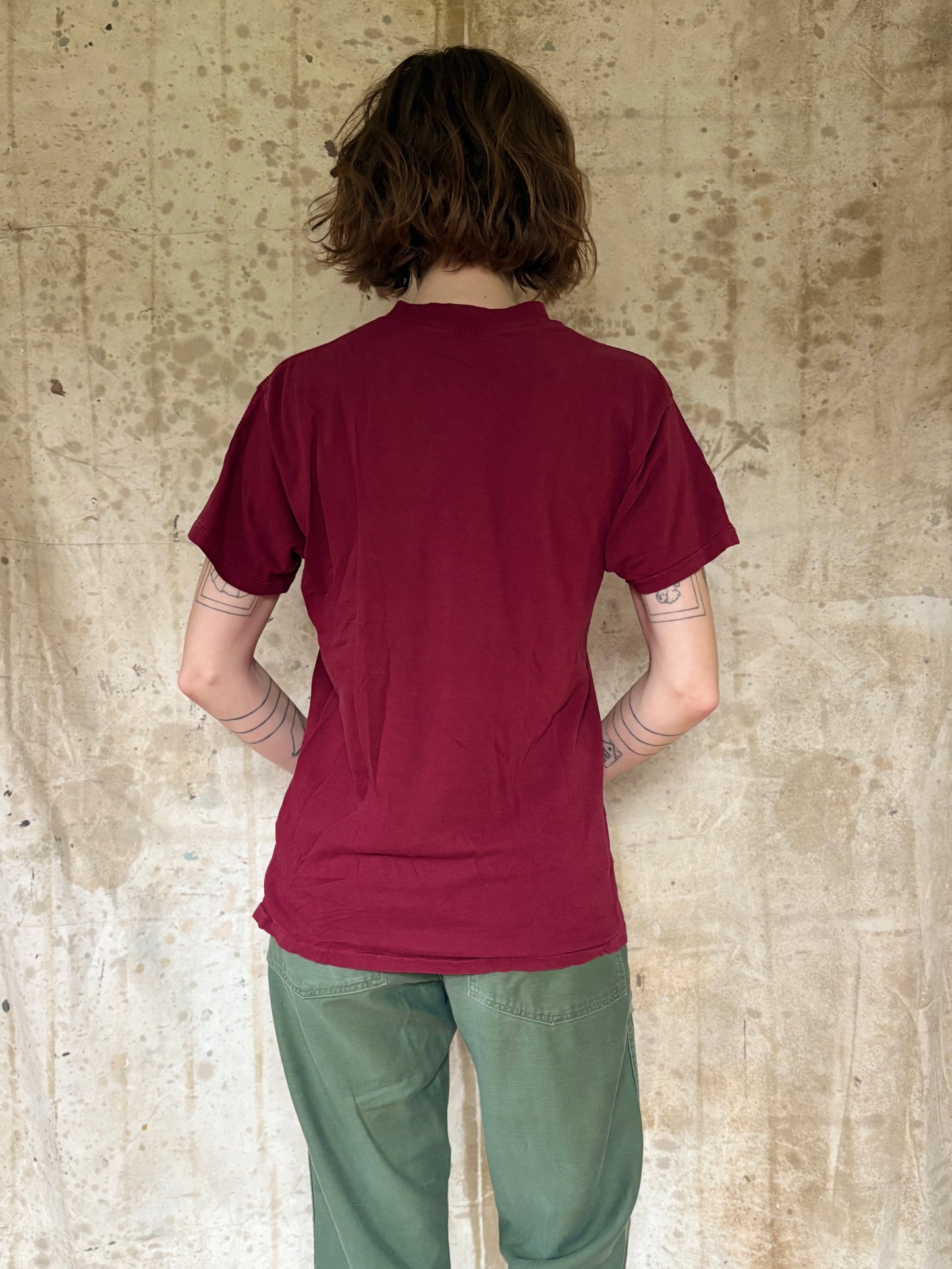 80s Blank Maroon Tee