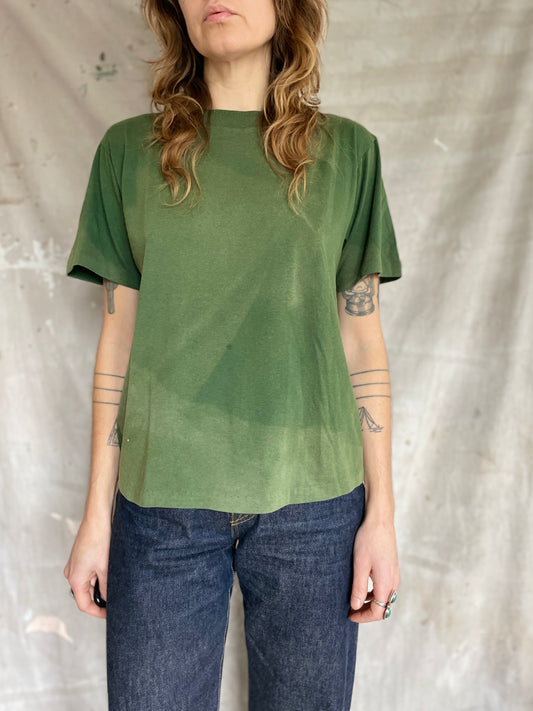 80s/90s Faded Blank Green Tee