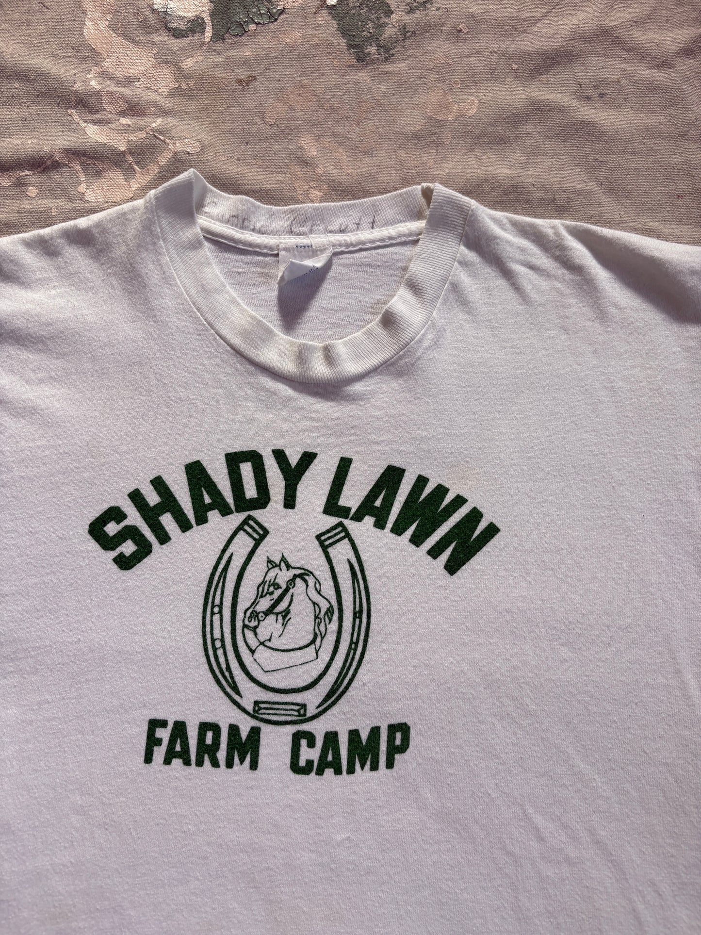 Vintage 60s/70s Shady Lawn Farm Camp Tee
