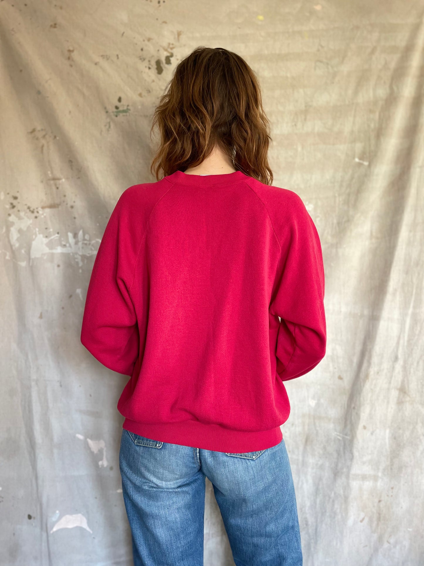 90s Magenta Blank Sweatshirt