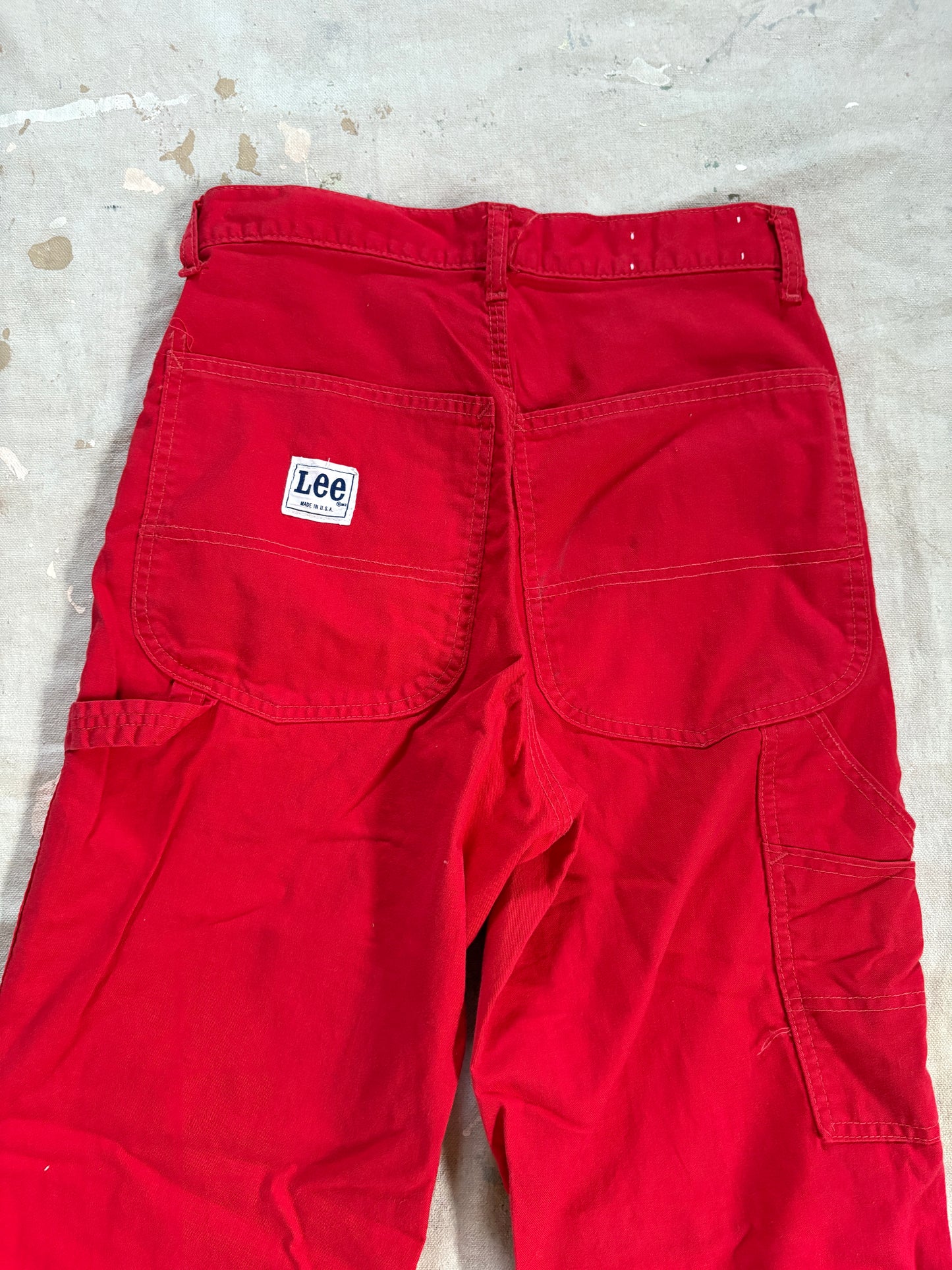 70s Red Lee Carpenter Painter Pants