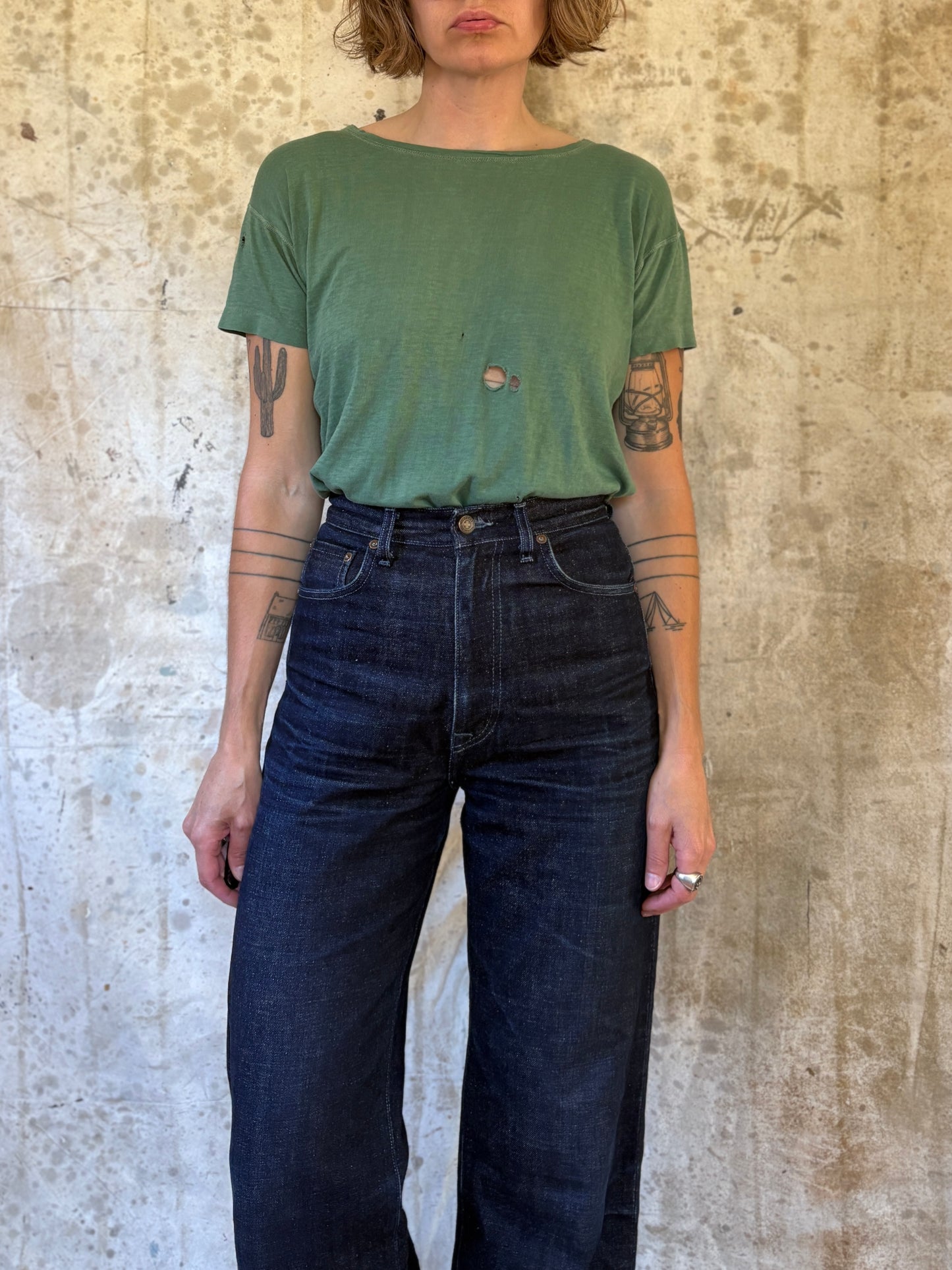 Vintage 40s Green Military Tee
