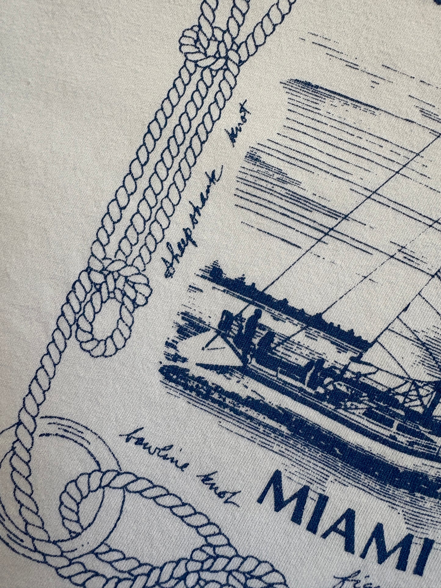80s Sail Away Miami Beach Sailing Knot Tee