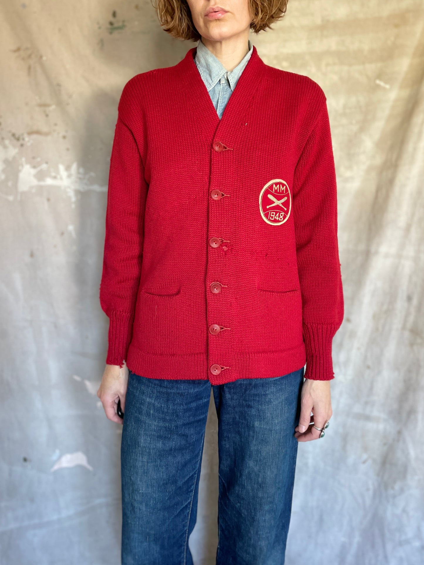 40s Baseball MM 1948 Letterman Sweater